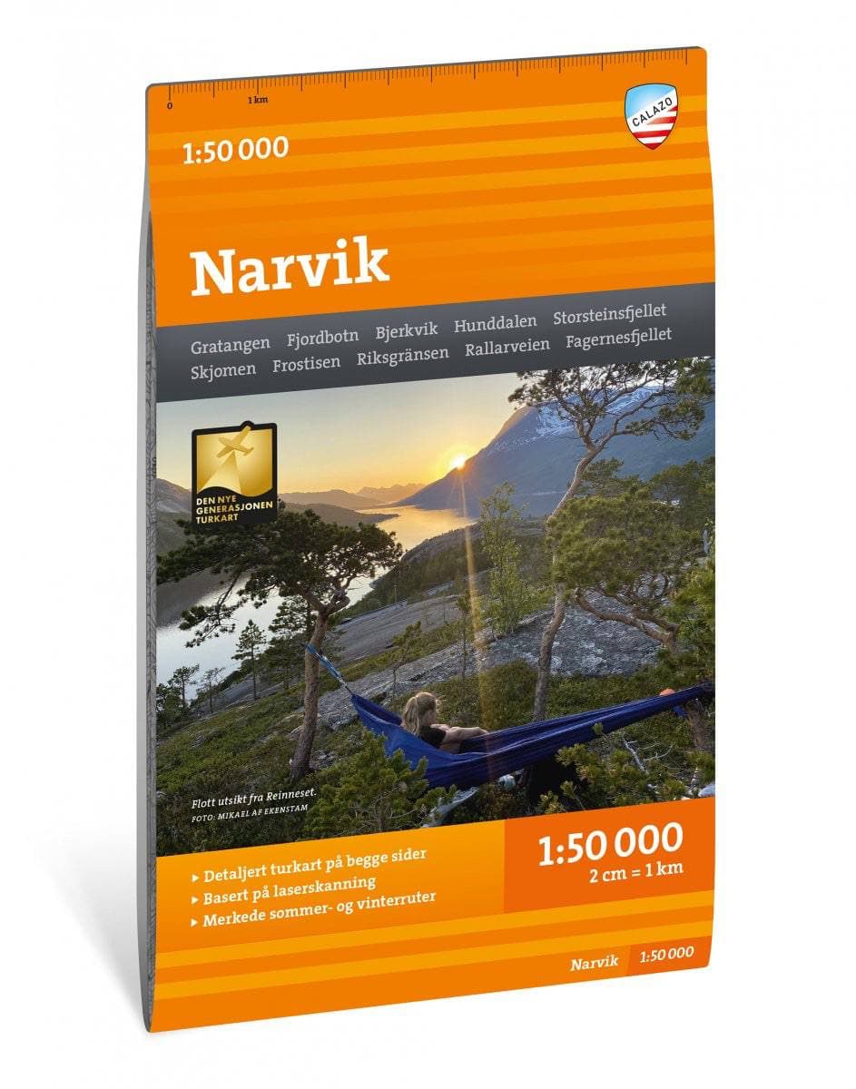 Calazo Narvik Tyvek 1:50000 retkeilykartta, ulkomaat