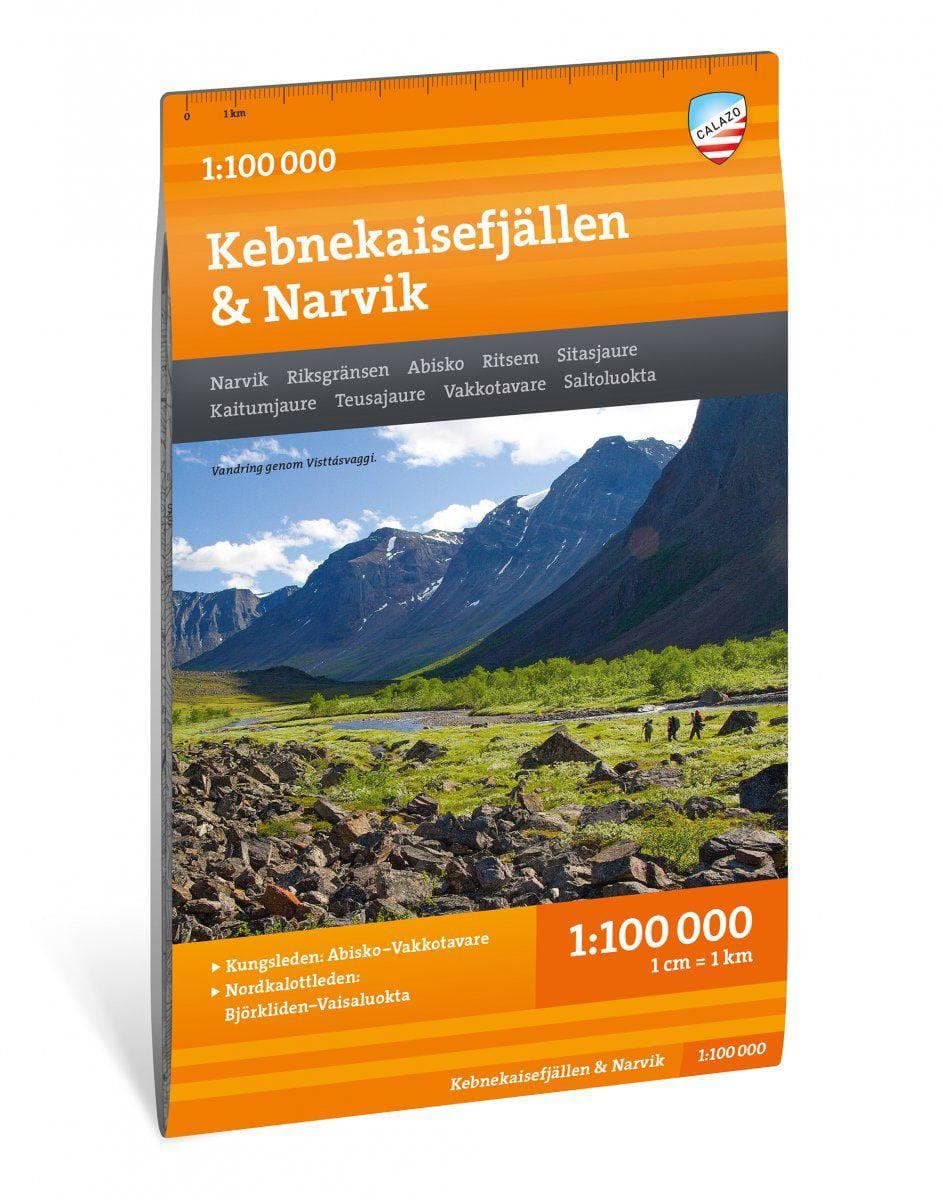 Calazo Kebnekaisefjällen & Narvik retkeilykartta, ulkomaat