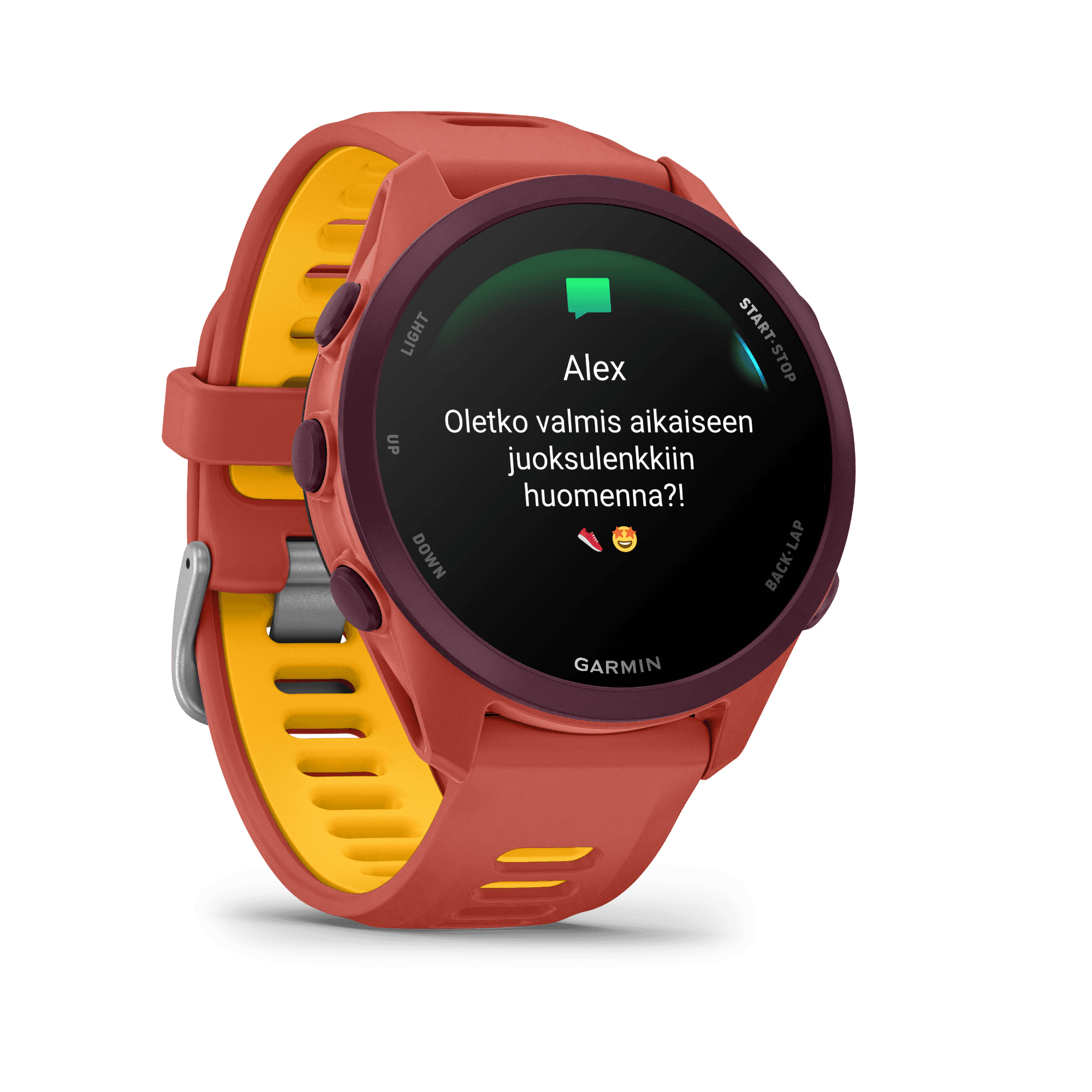 Garmin Forerunner 170 Music Red Pink/Mango urheilukello