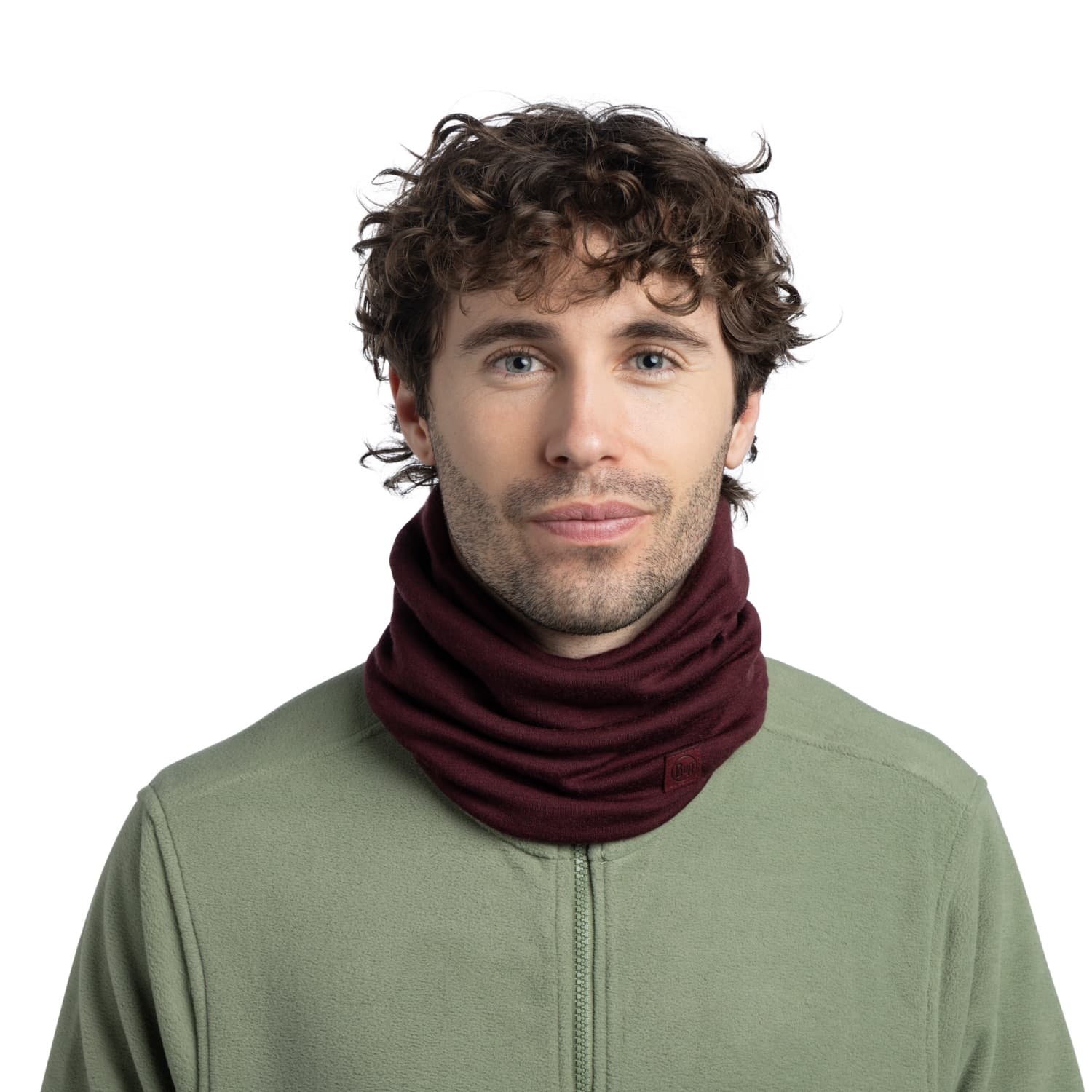 Buff Heavyweight Merino Solid Garnet huivi/kauluri