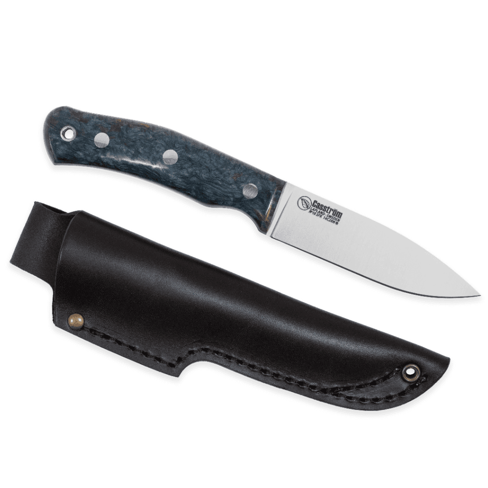 Casström No.10 Swedish Forest Knife Sandvik 14C28N puukko, Full Flat