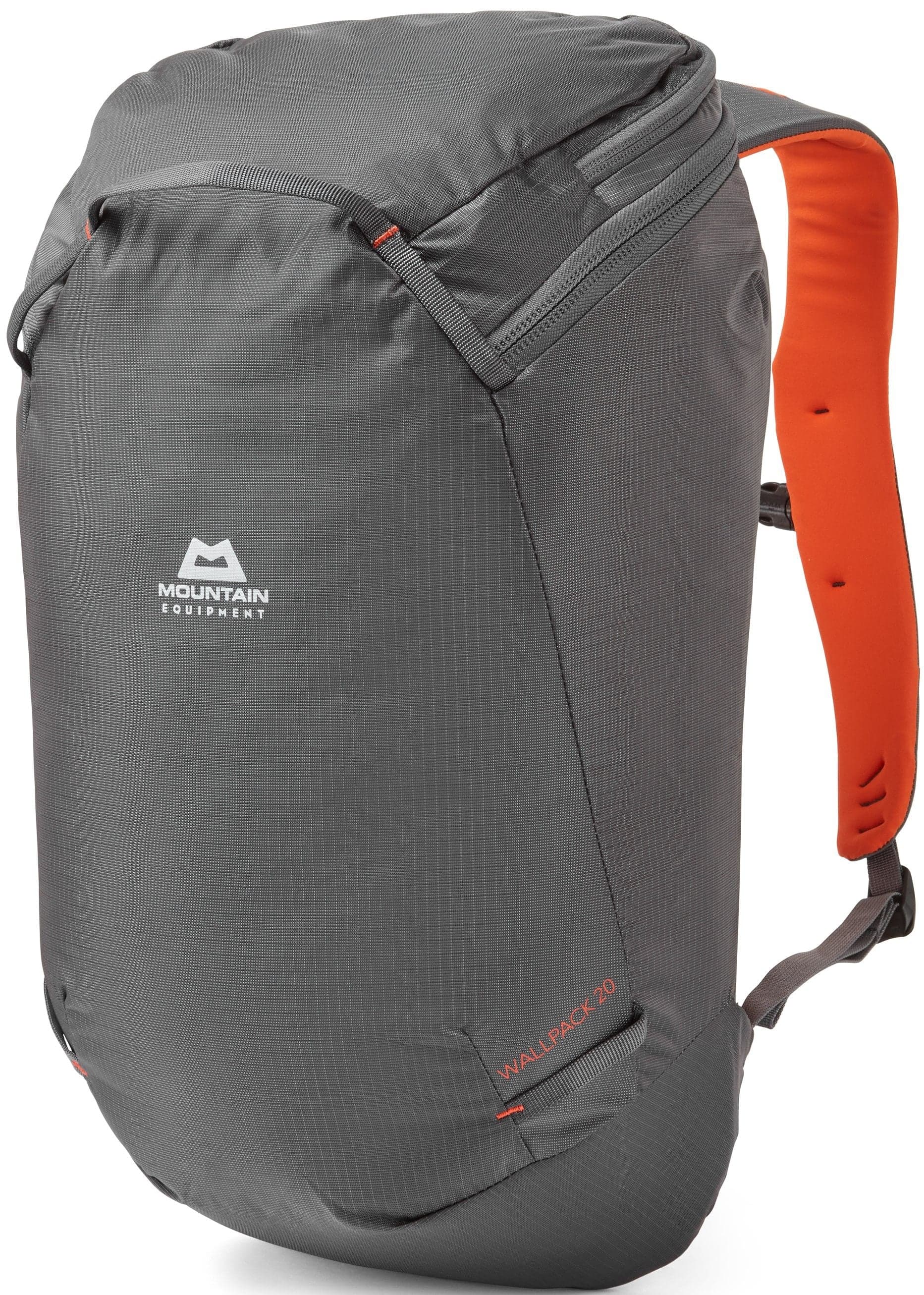 Mountain Equipment Wallpack 20 reppu, tummanharmaa/oranssi