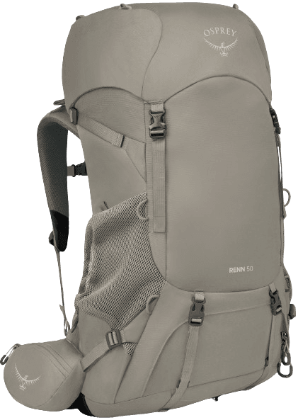 Osprey Renn 50 naisten reppu, Pediment Grey/Linen Tan