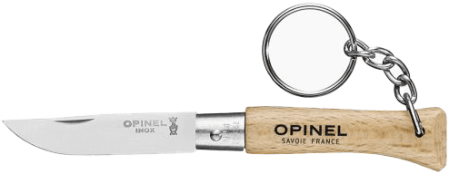 Opinel Classic Keyring No4 Stainless Steel Beechwood taittoveitsi avaimenperällä