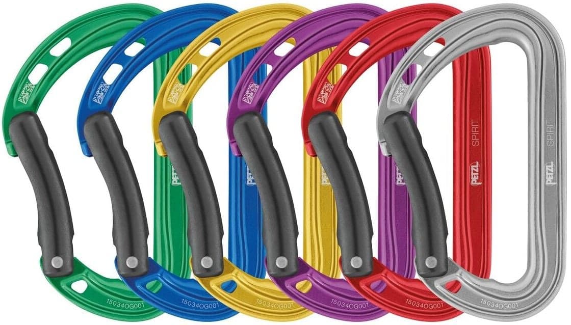 Petzl 6-Pack Spirit Bent karabiinit, 6 kpl
