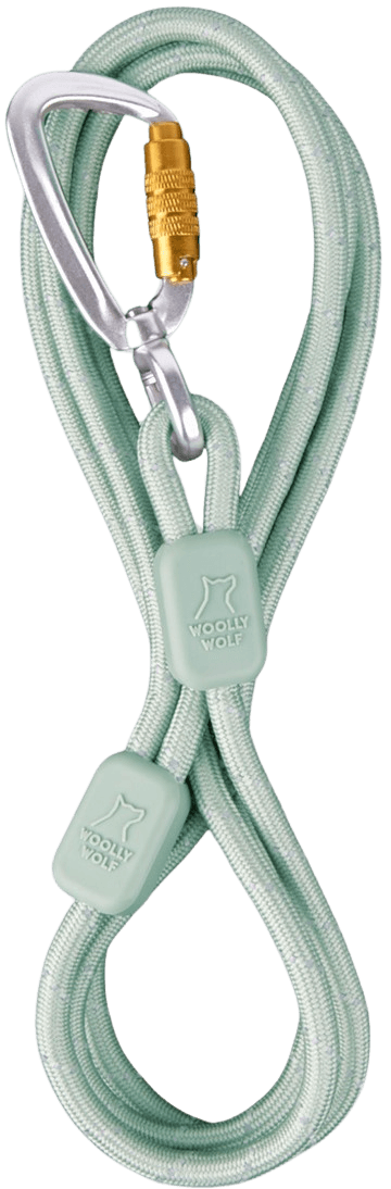 Woolly Wolf Rope Leash Thin köysihihna, 8 mm, vaaleanminttu