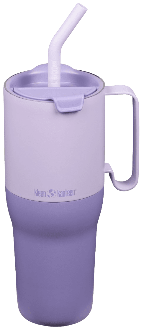 Klean Kanteen Rise TumblerFlip Lid w/Straw muki, 1L, Orchid Bloom