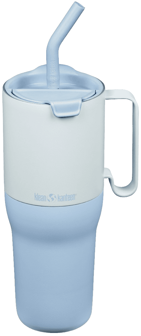 Klean Kanteen Rise TumblerFlip Lid w/Straw muki, 1L, Ice Blue