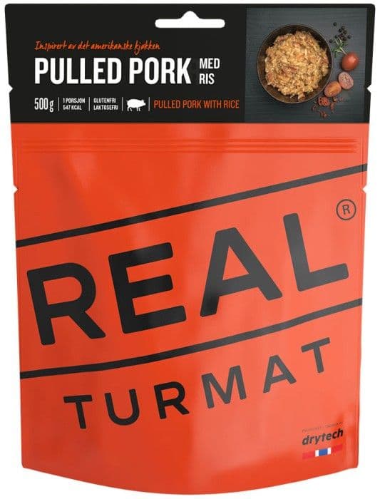REAL Turmat Pulled Pork with Rice nyhtöpossu riisillä