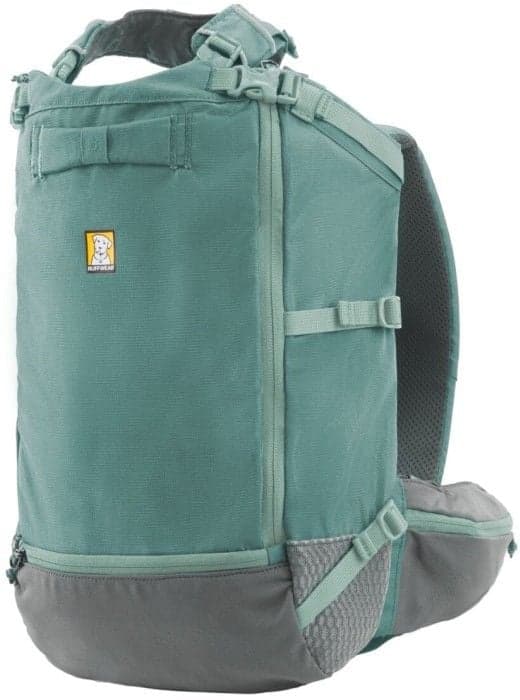 RuffWear Hitch Hiker Dog Backpack Carrier River Rock Green