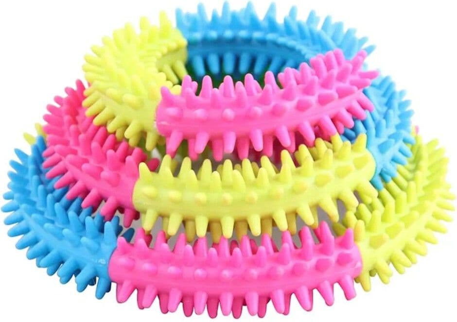 Pawise Hundleksak Rainbow World Ring Ø15