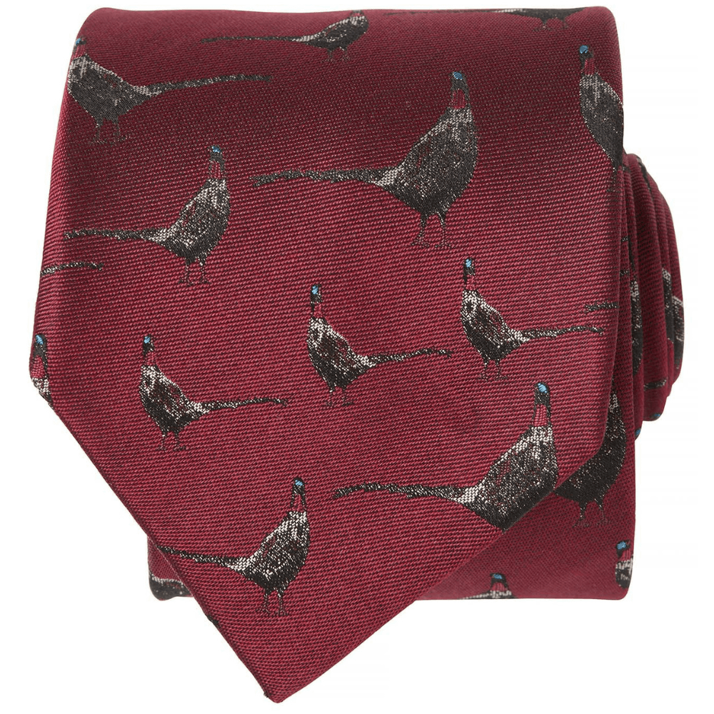 Chevalier Dixter Silk Tie Fox Red Pheasant