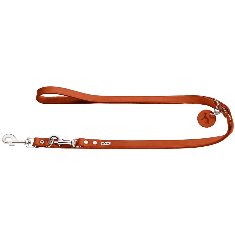 HUNTER T-Leash 16/200 Leather Orange