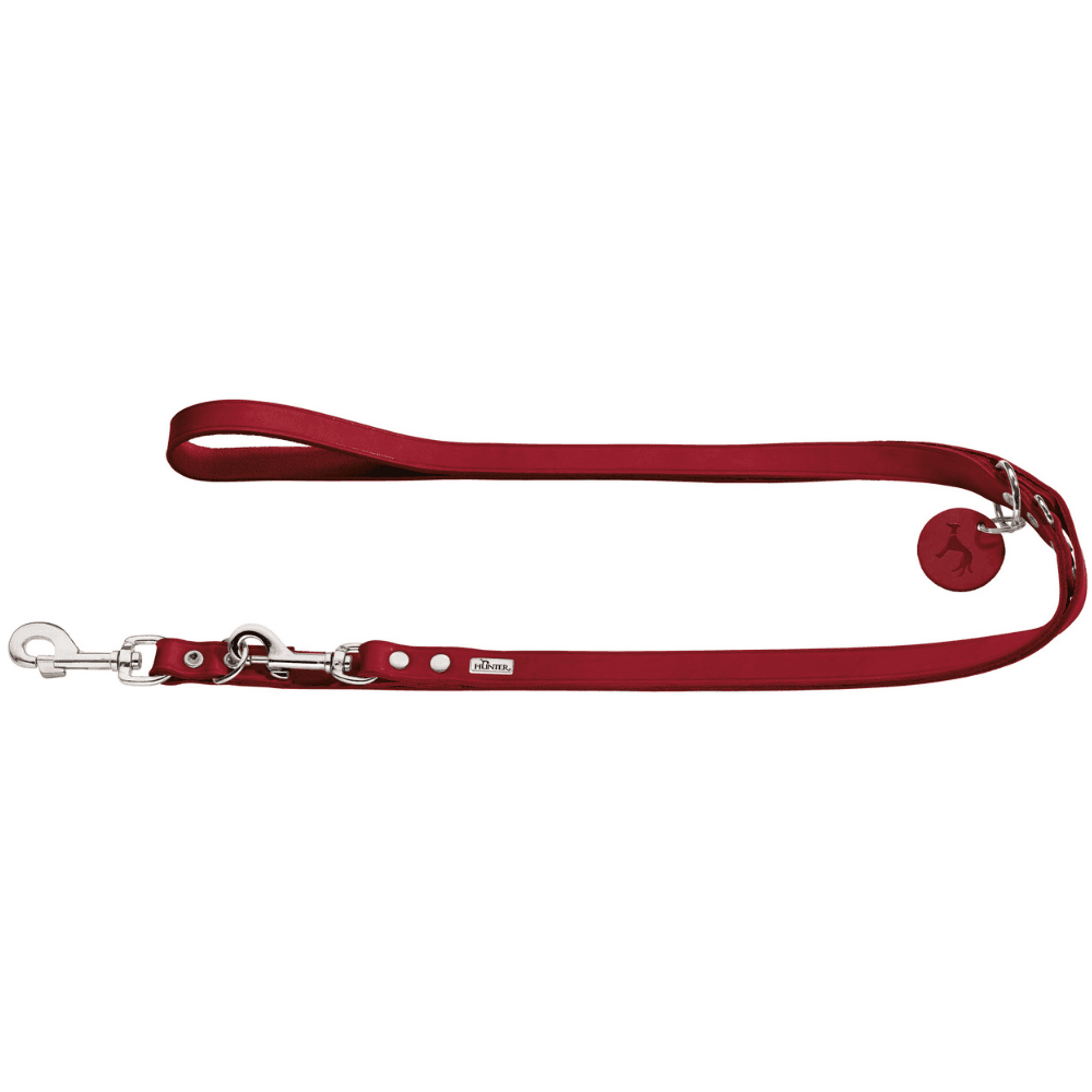 HUNTER T-Leash 16/200 Leather Red