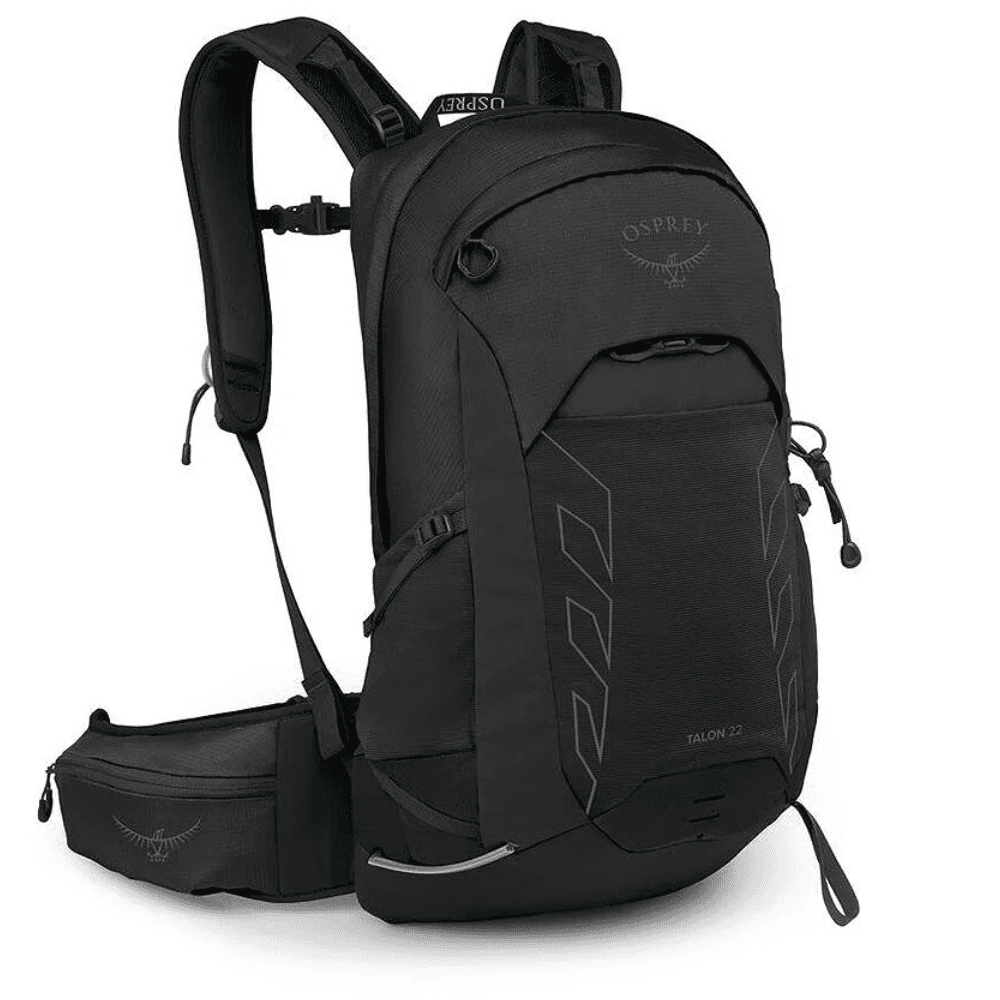 Osprey Miesten Talon 22 Extended Fit, musta/hiilenharmaa
