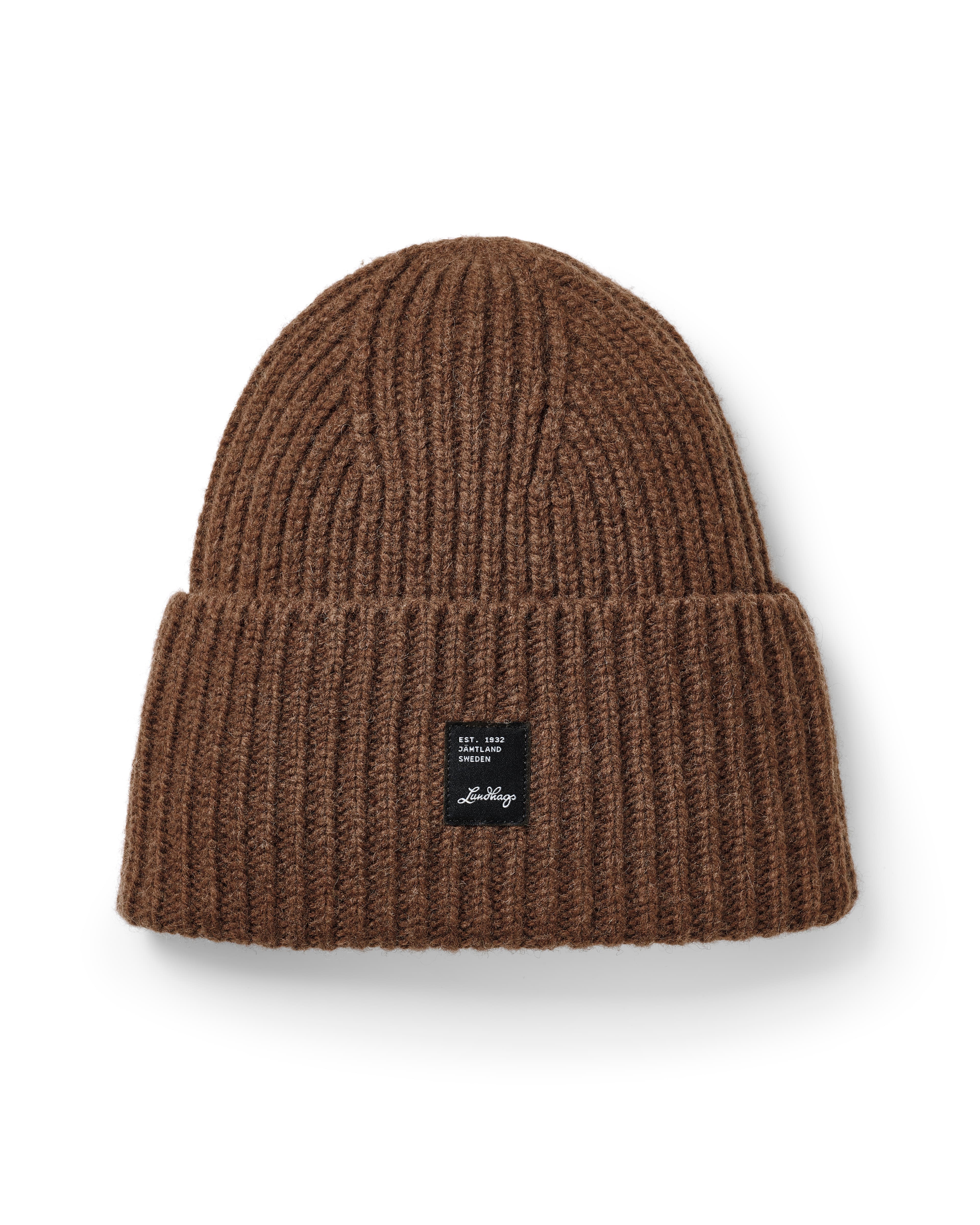 Lundhags Knitted Wool Beanie Brown Clay