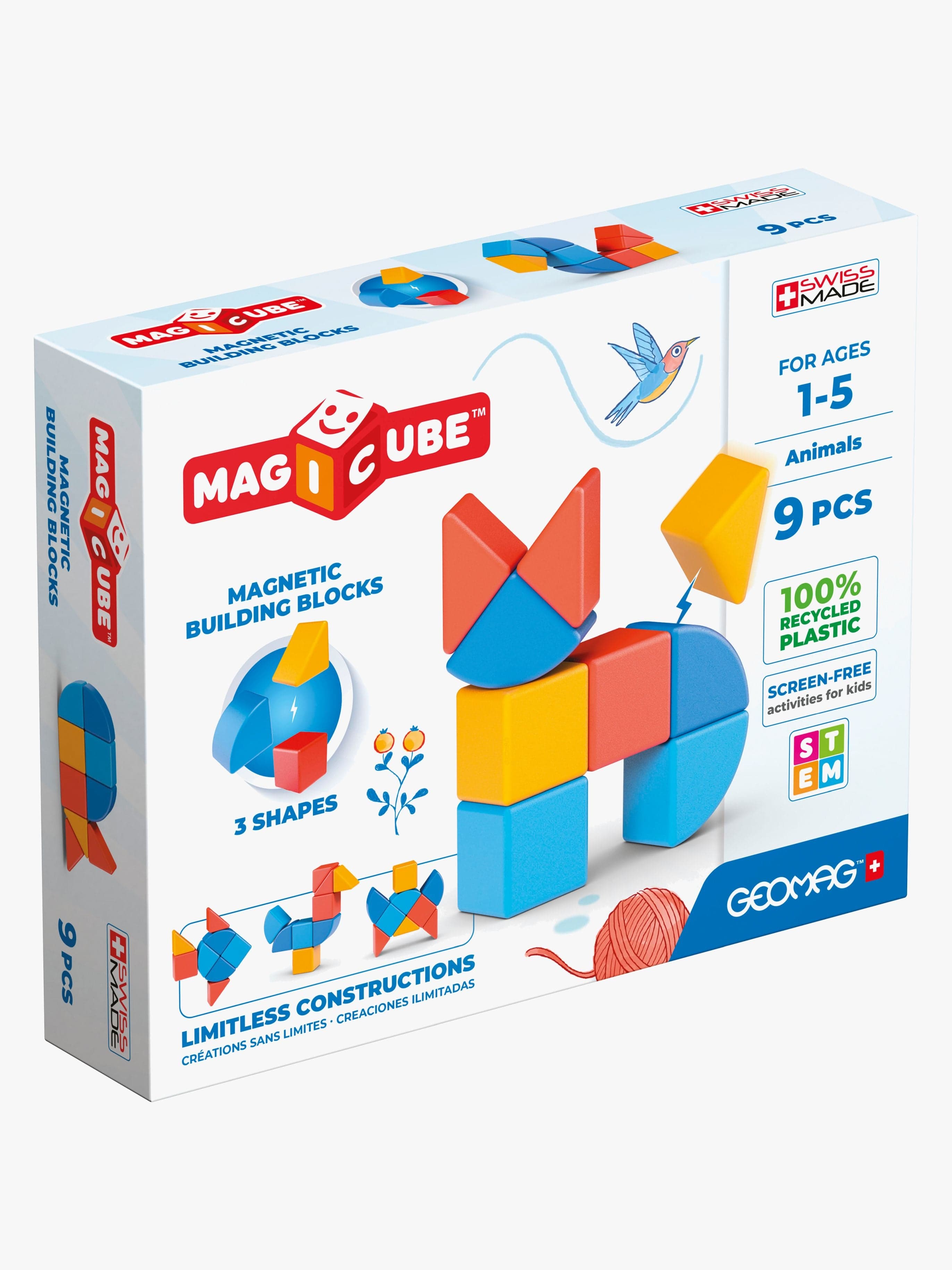 Geomag Magicube Rakennussarja Eläimet 9