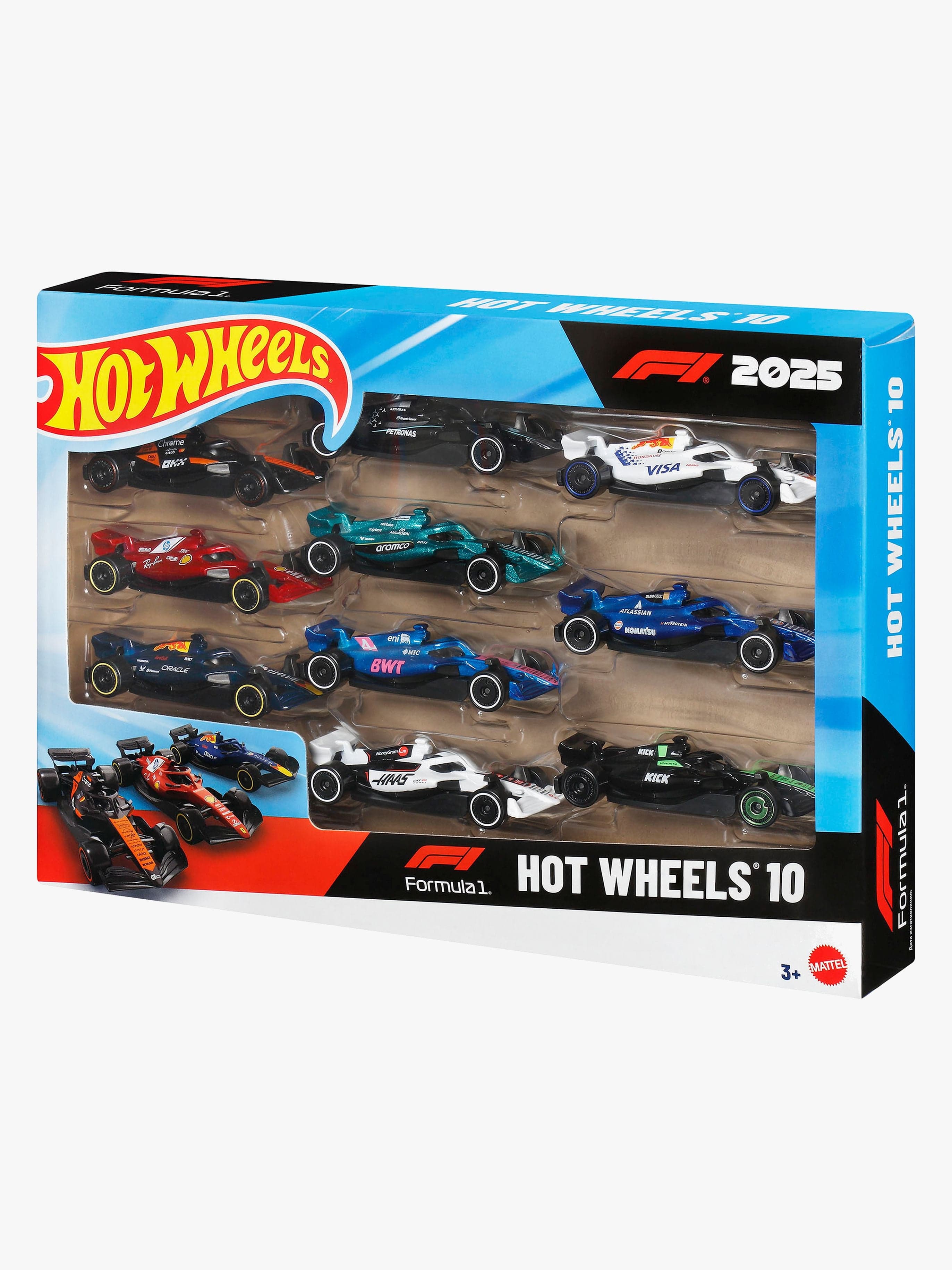 Hot Wheels Autot F1 1:64 10-pack