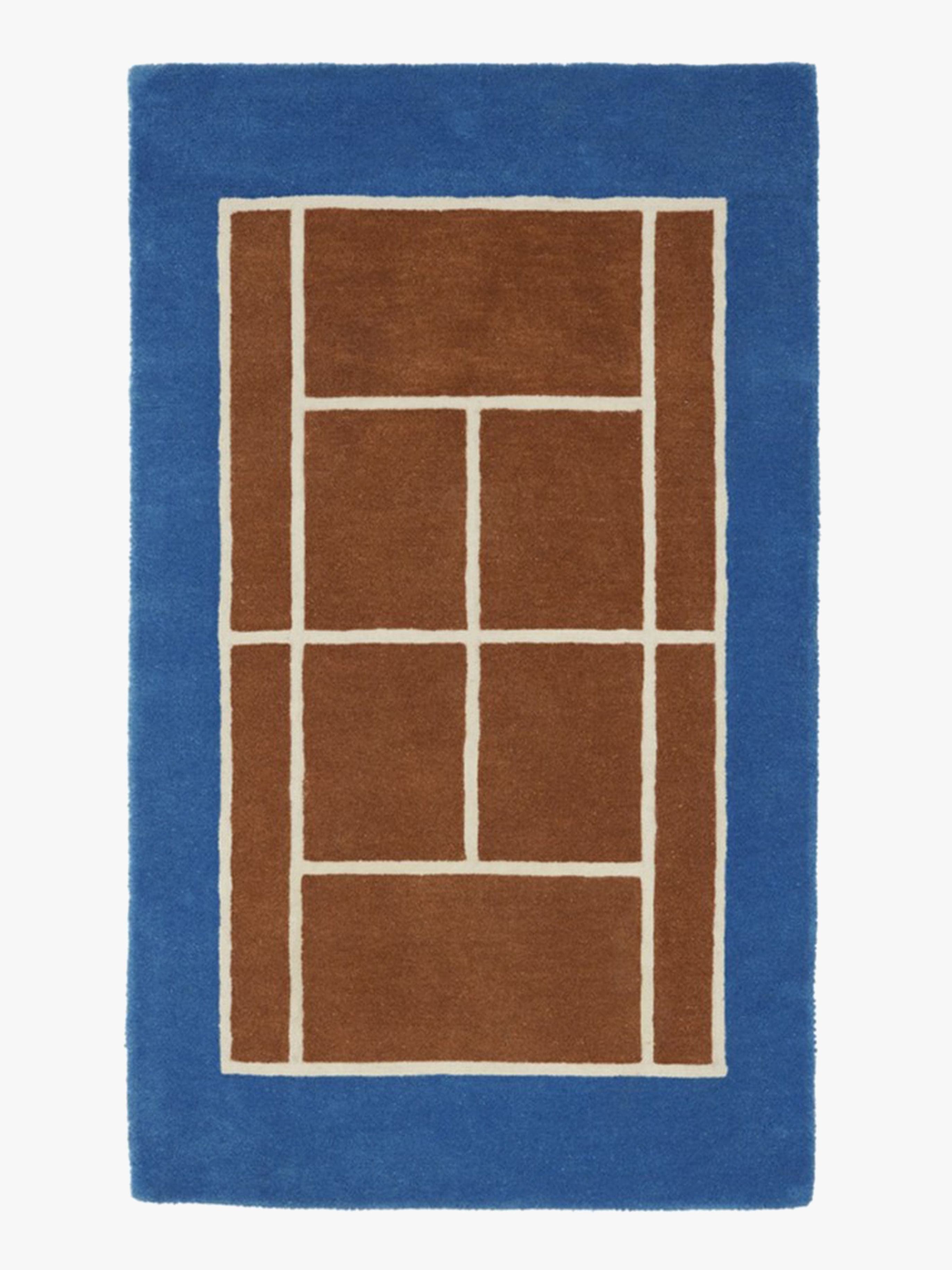 OYOY Tennis Matto 88x150, Caramel/Optic Blue