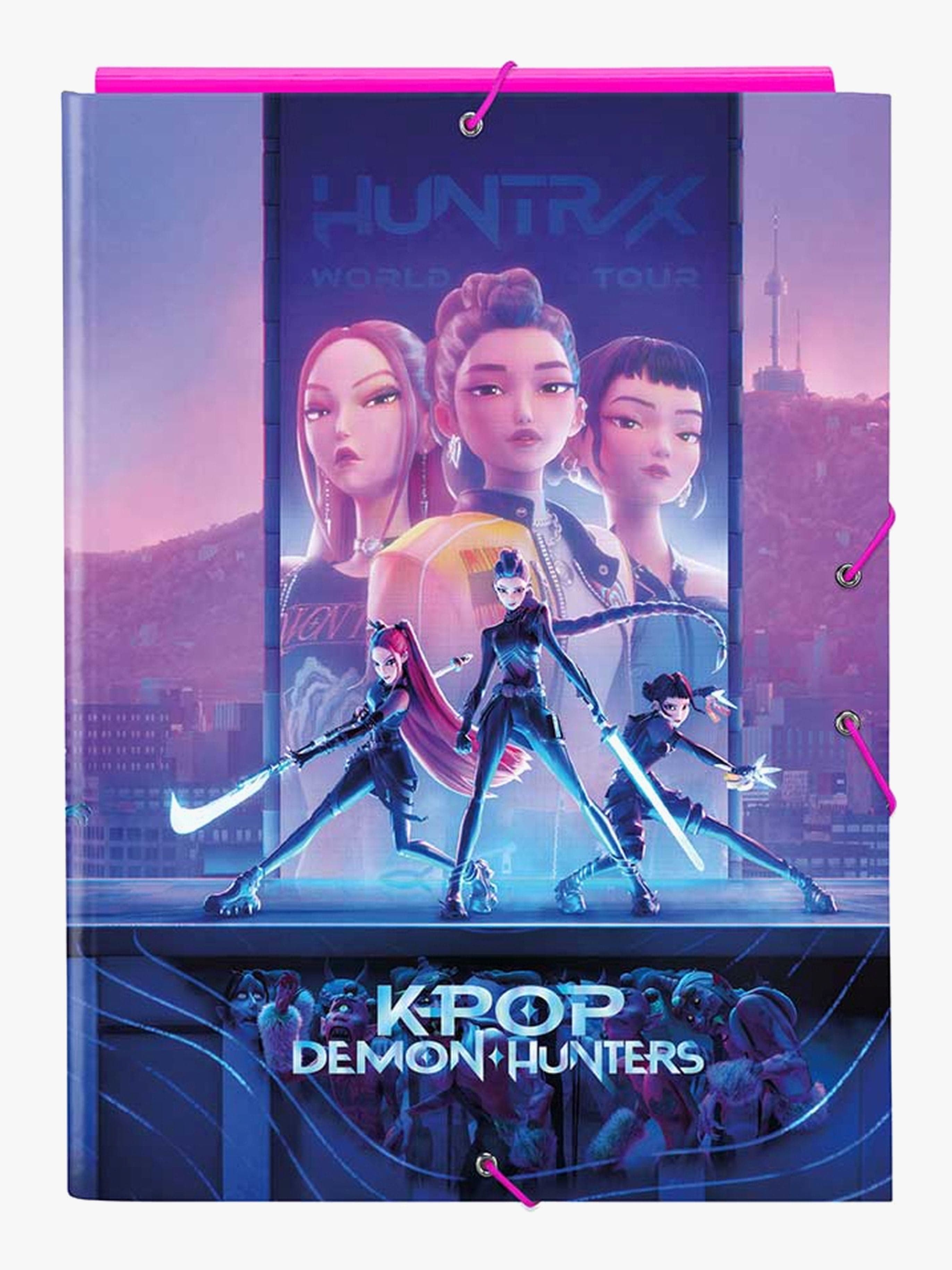 K-Pop Demon Hunters A4- Kansio + 3 Välilehteä