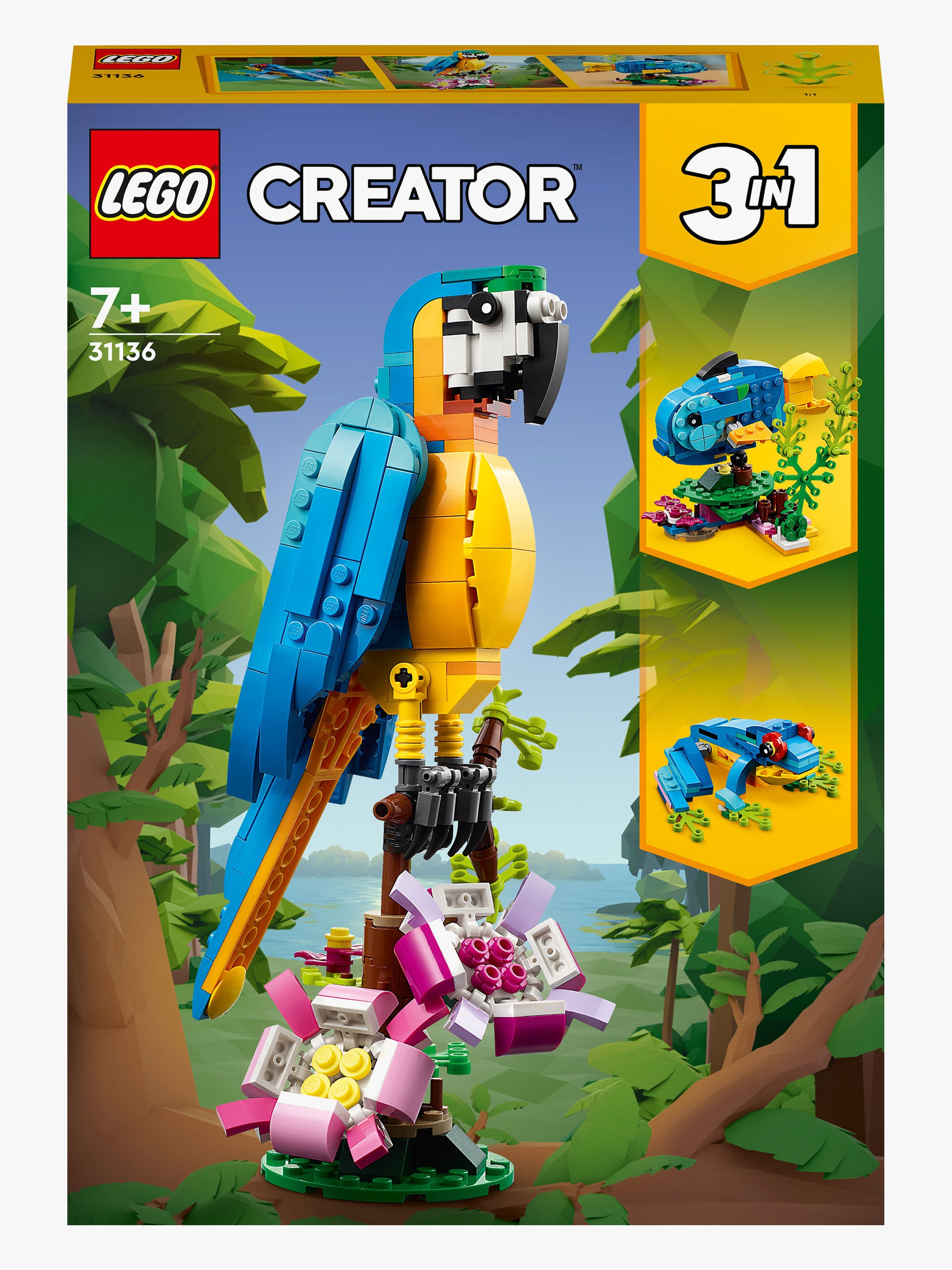 LEGO Creator 31136 3in1 Eksoottinen papukaija