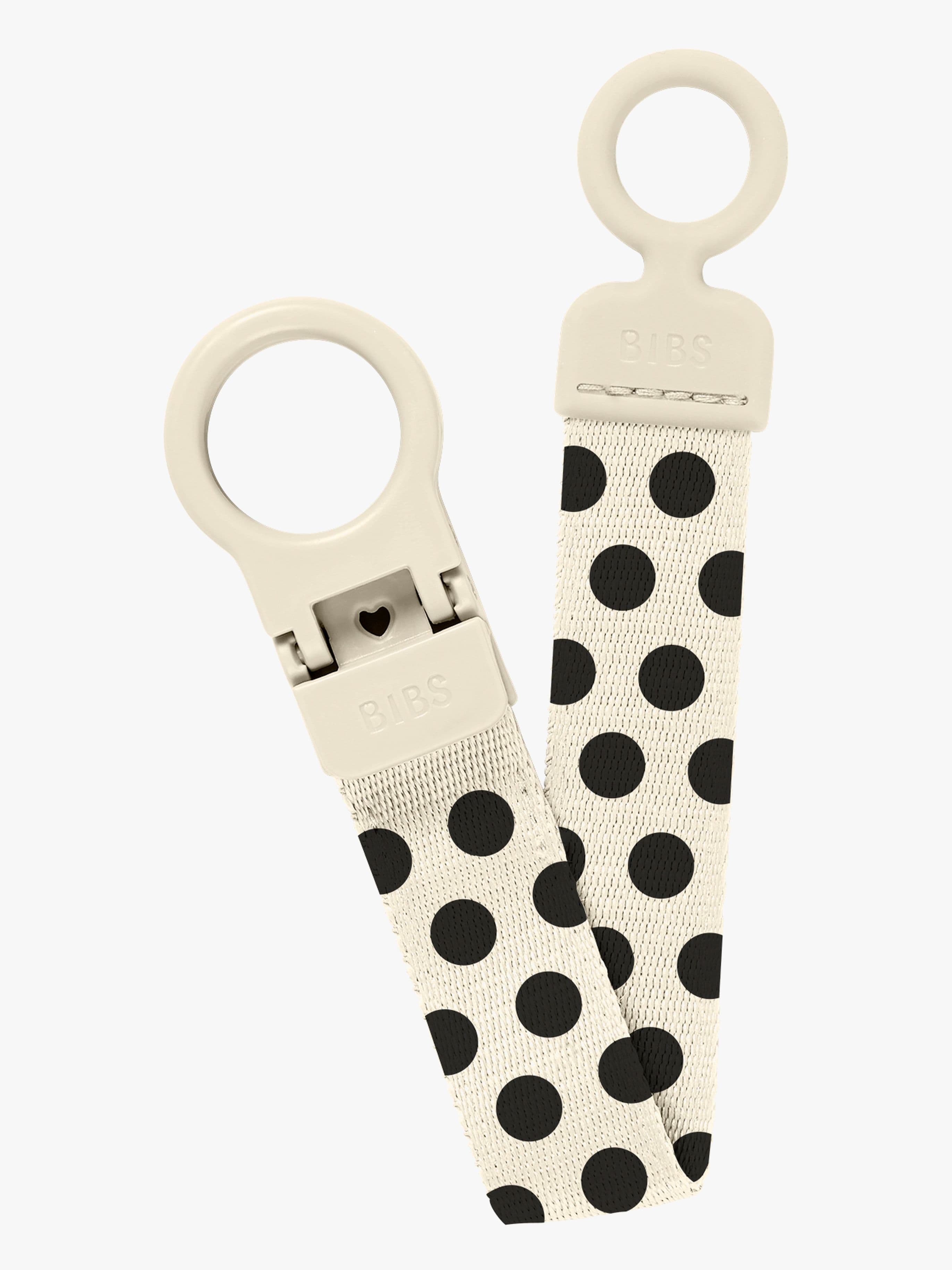 BIBS Studio Loop Tuttinauha Polka, Ivory/Black