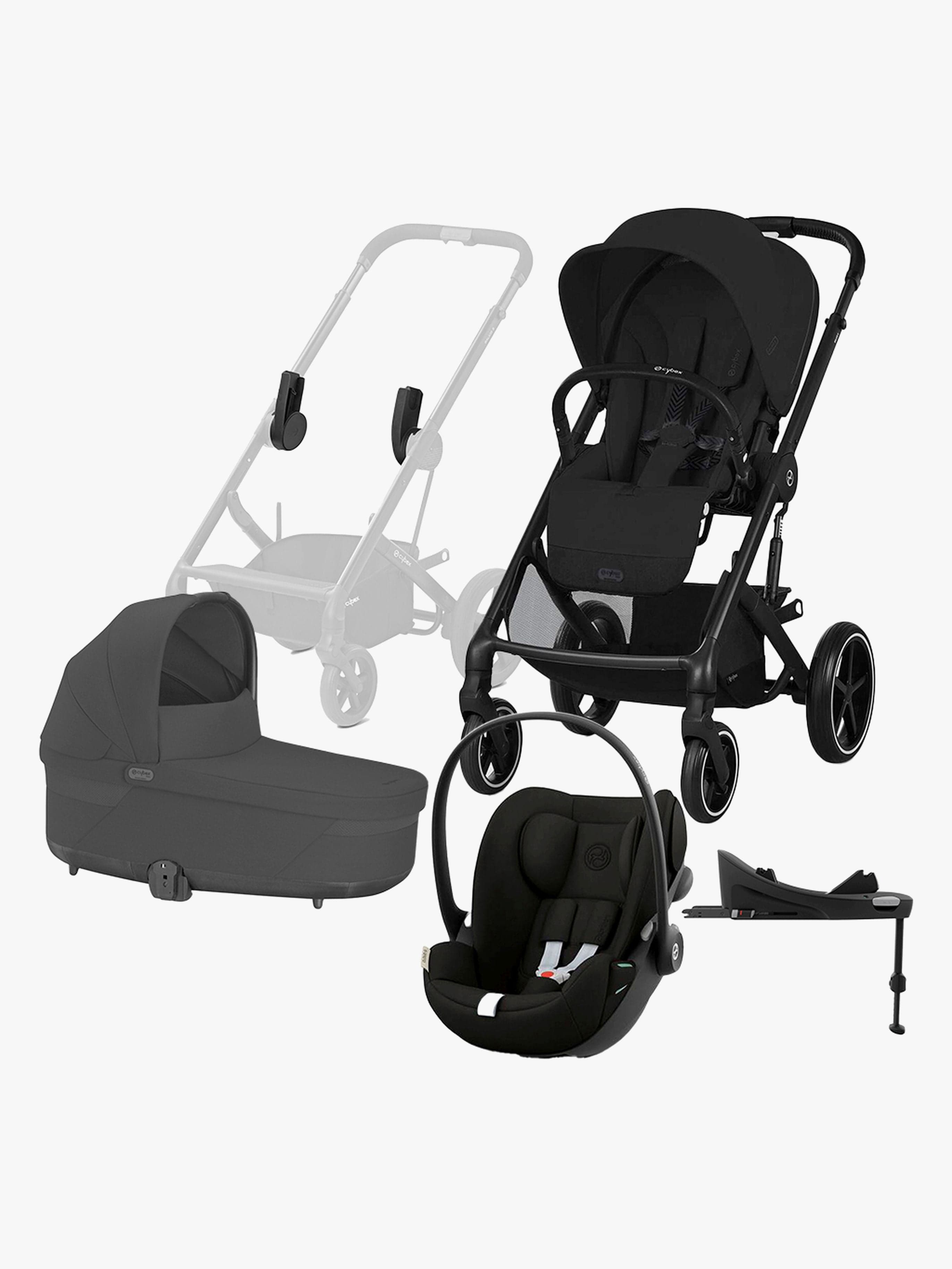 Cybex BALIOS S Lux Yhdistelmävaunut + Cloud G & Telakka, Moon Black