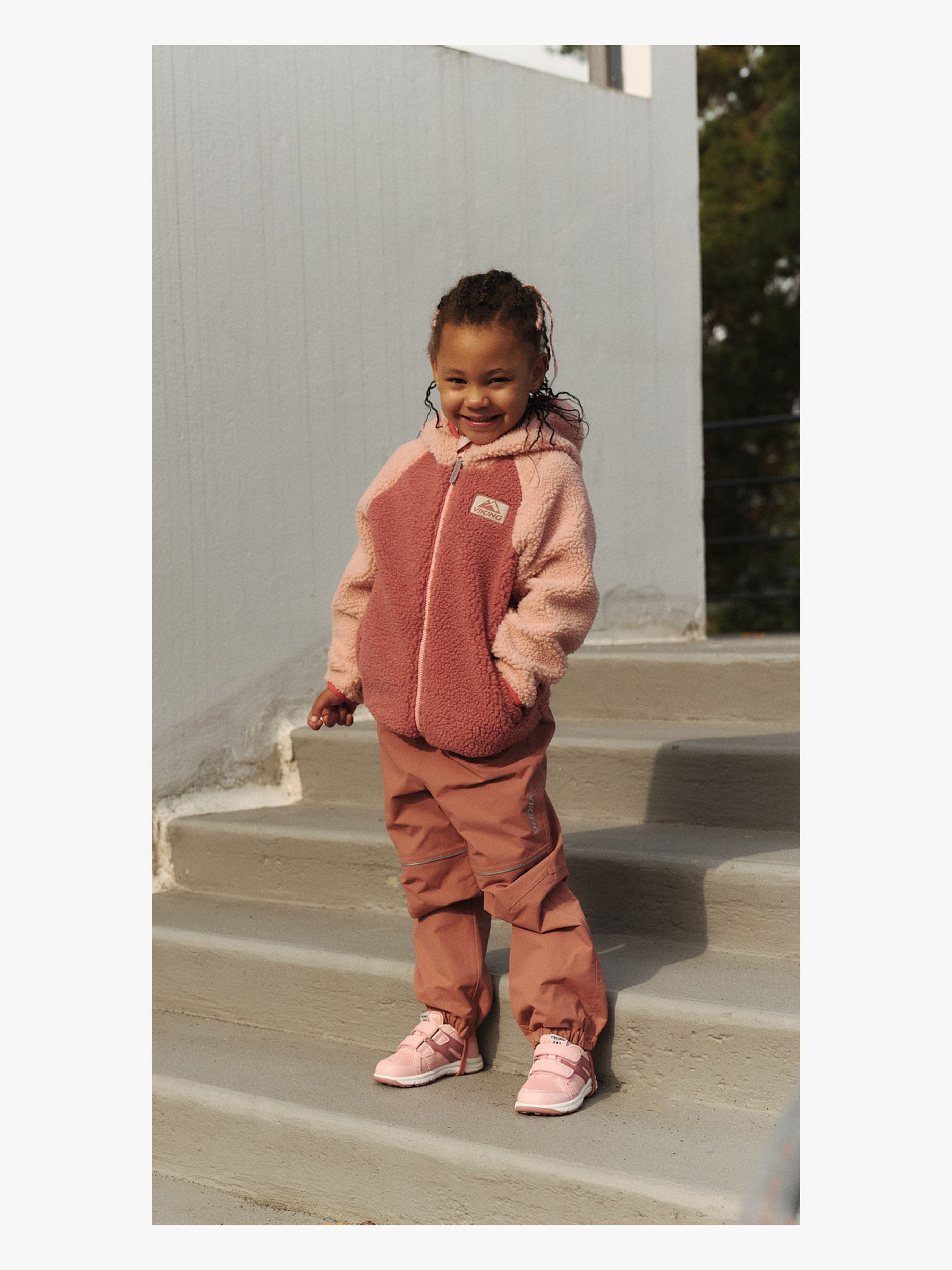 Viking Play Käännettävä Fleecetakki, Light Pink, 128