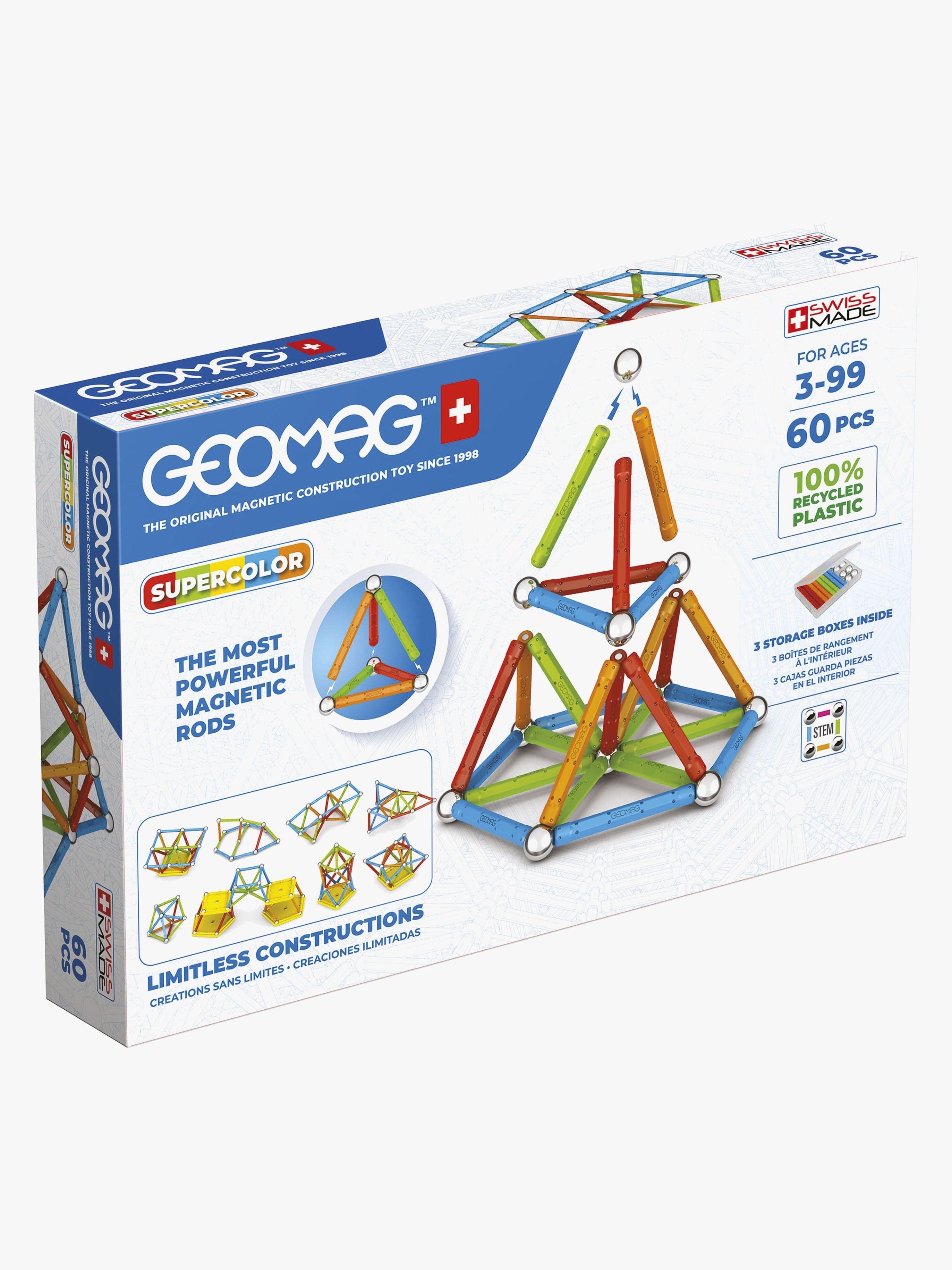 Geomag Supercolor Rakennussarja 60 Osaa