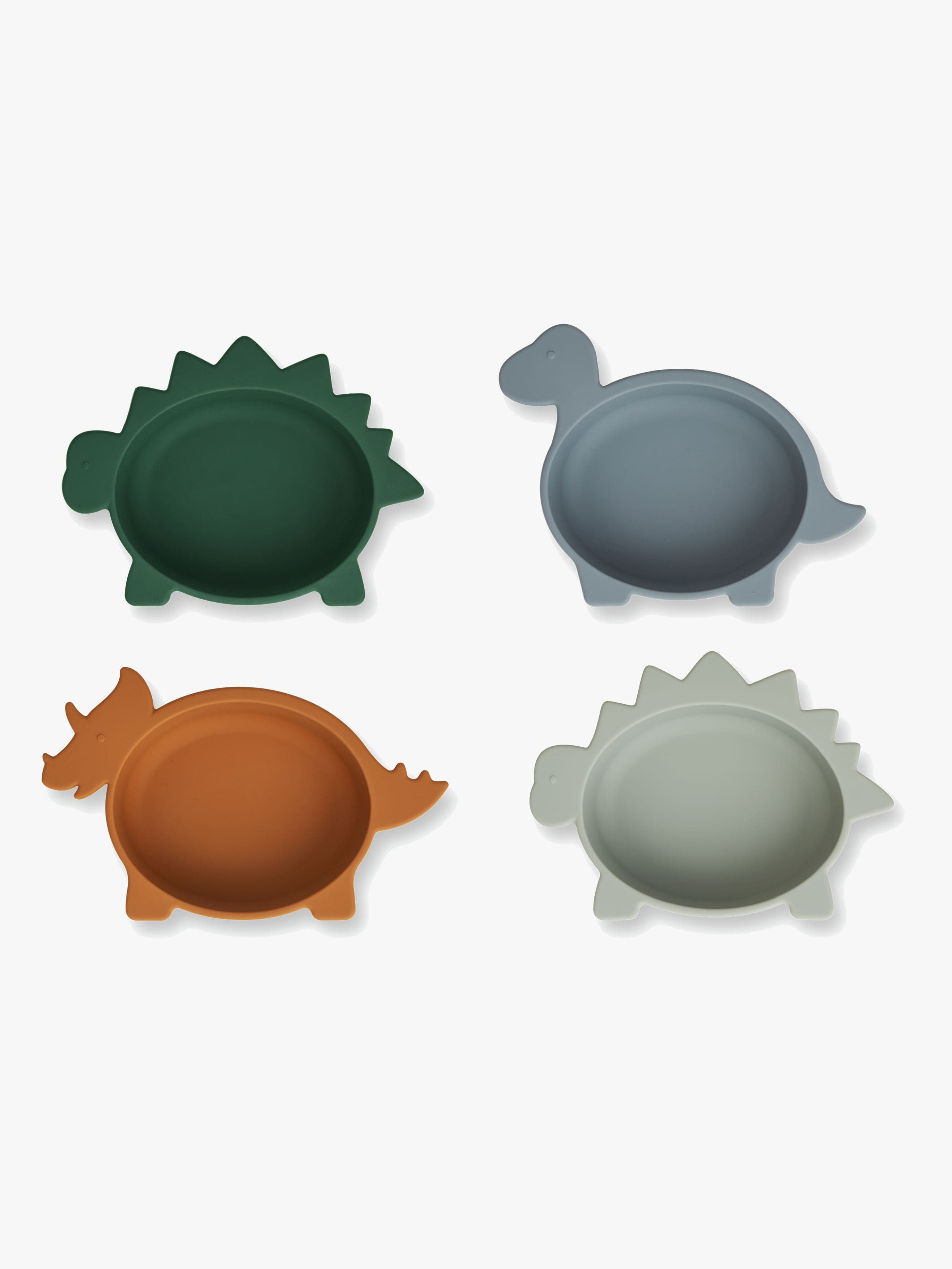 LIEWOOD Iggy Dino Kulhot Silikoni 4-pack, Blue Multi