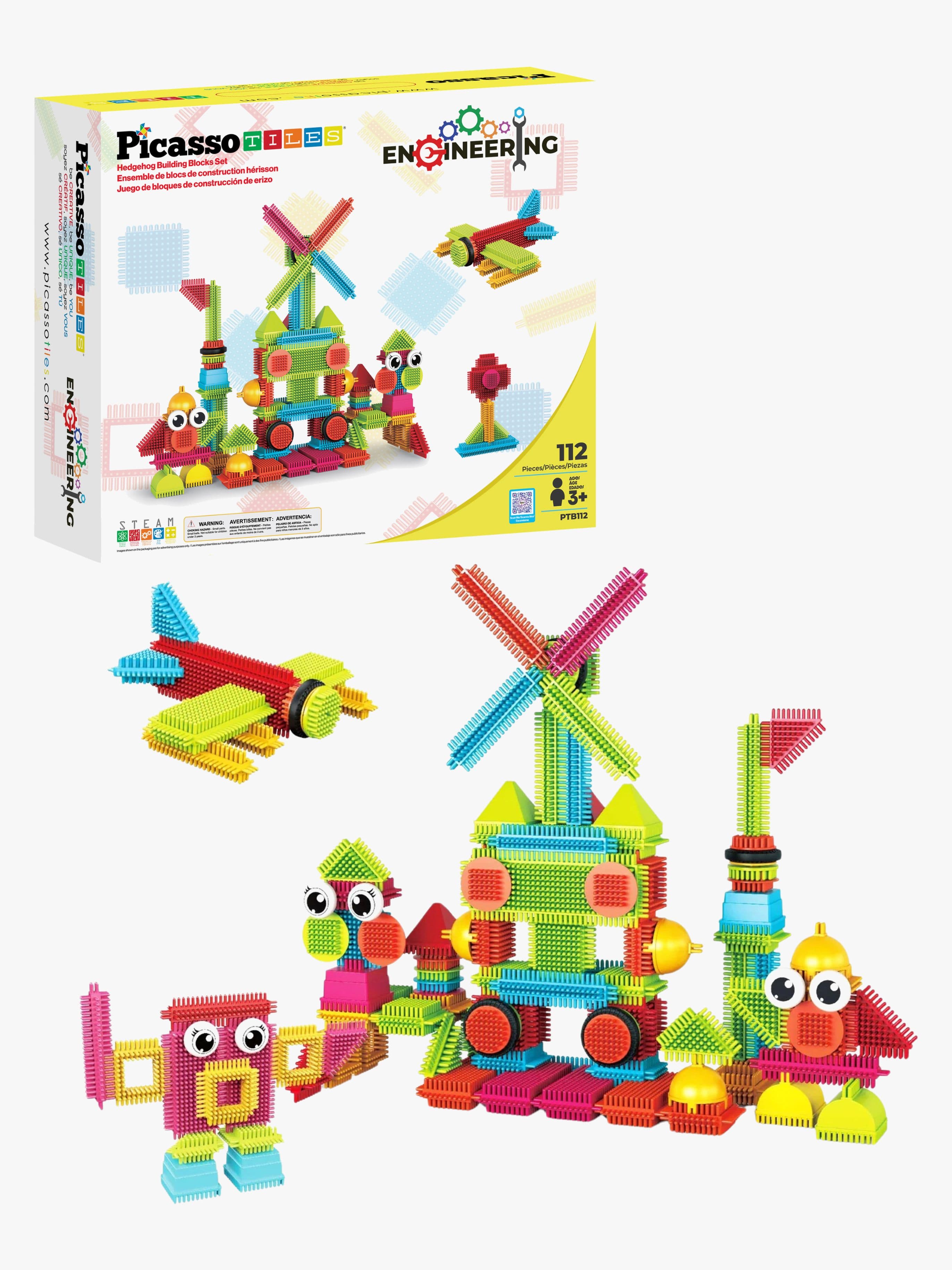 PicassoTiles Bristlelock Rakennussarja 112 Osaa