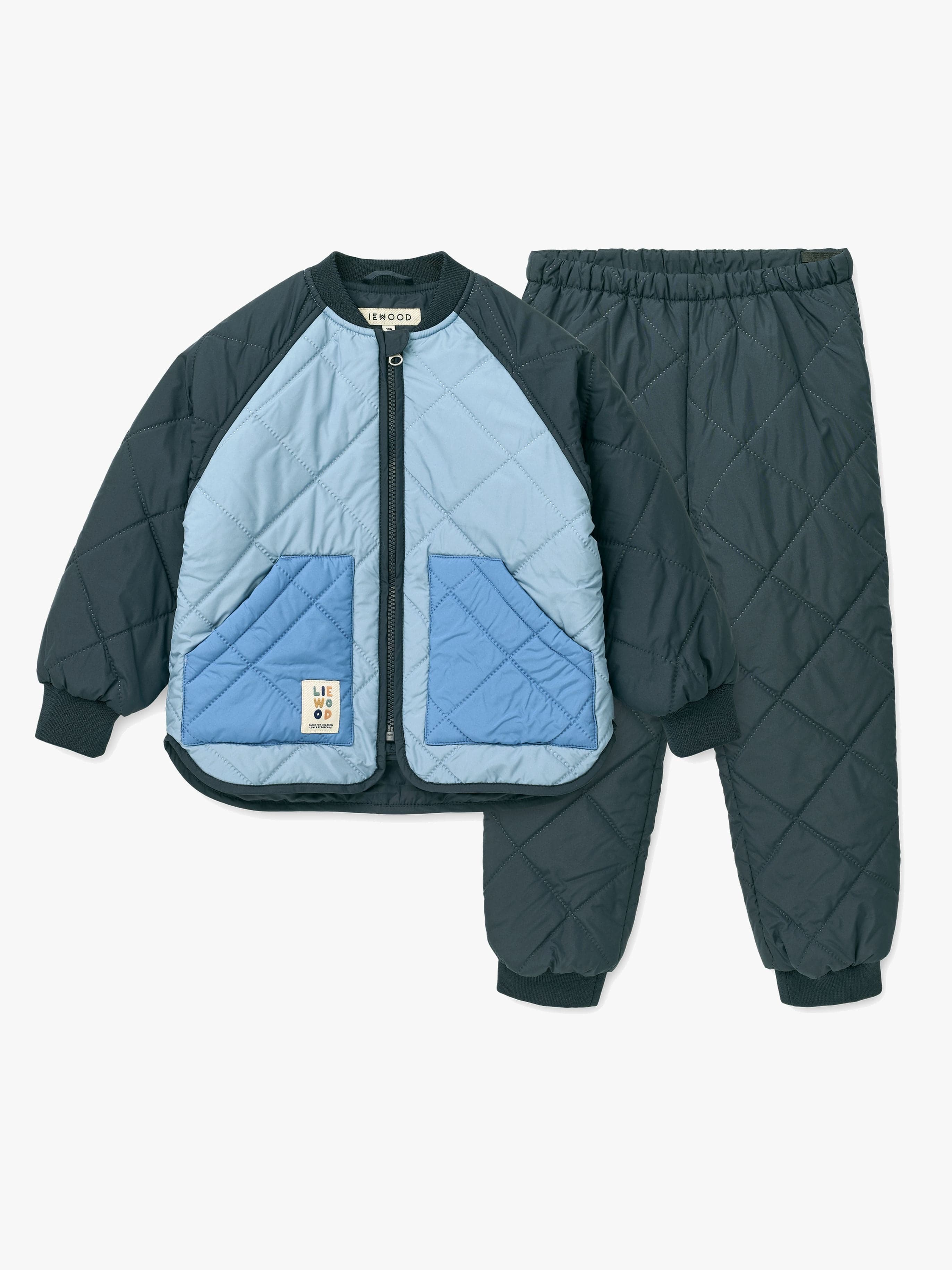 LIEWOOD Zella Kevyttoppapuku, Beach blue/Classic navy/mix, 110