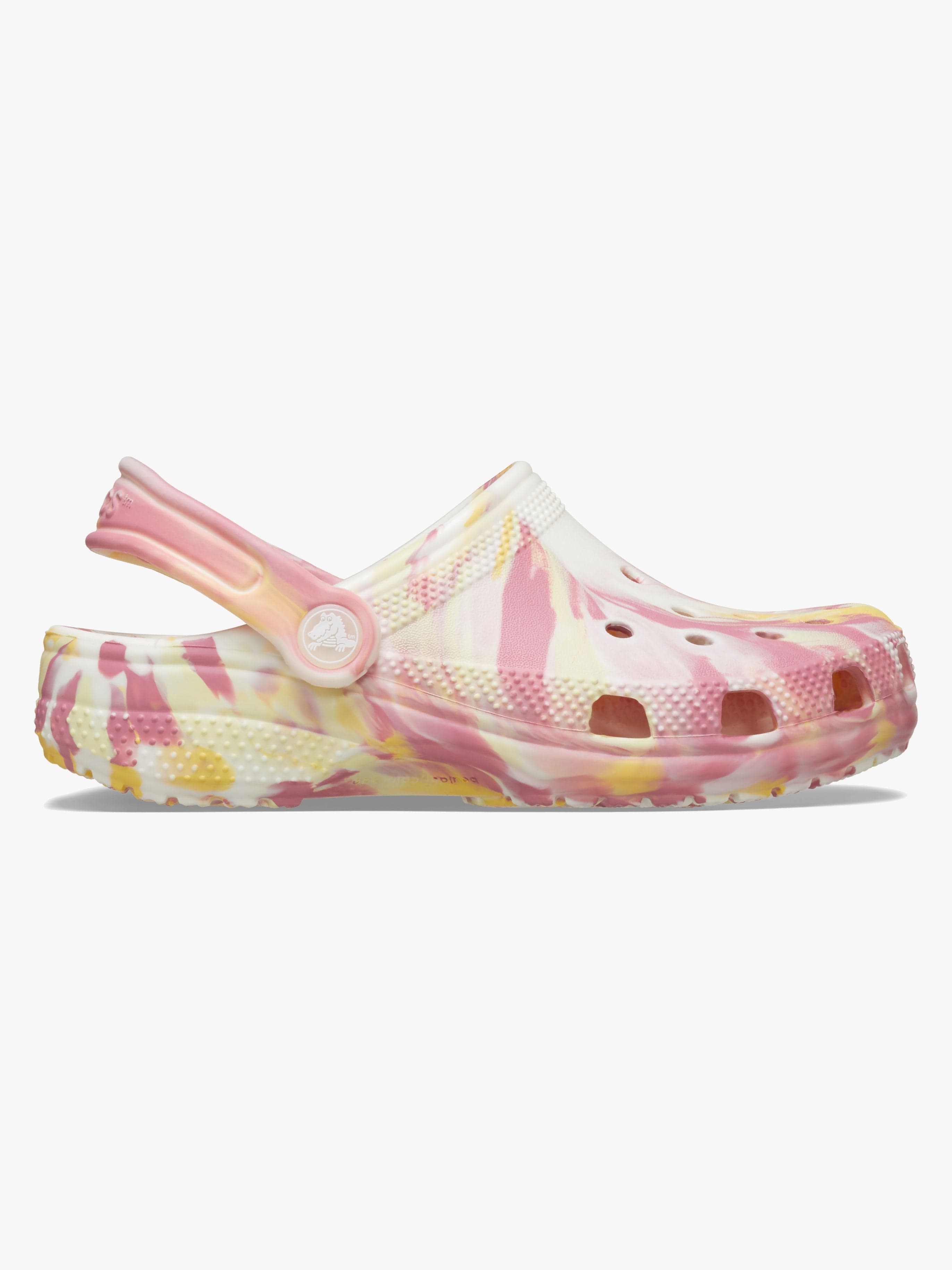 Crocs Classic Glow Marbled Pistokkaat, Daylily/Multi, 32-33