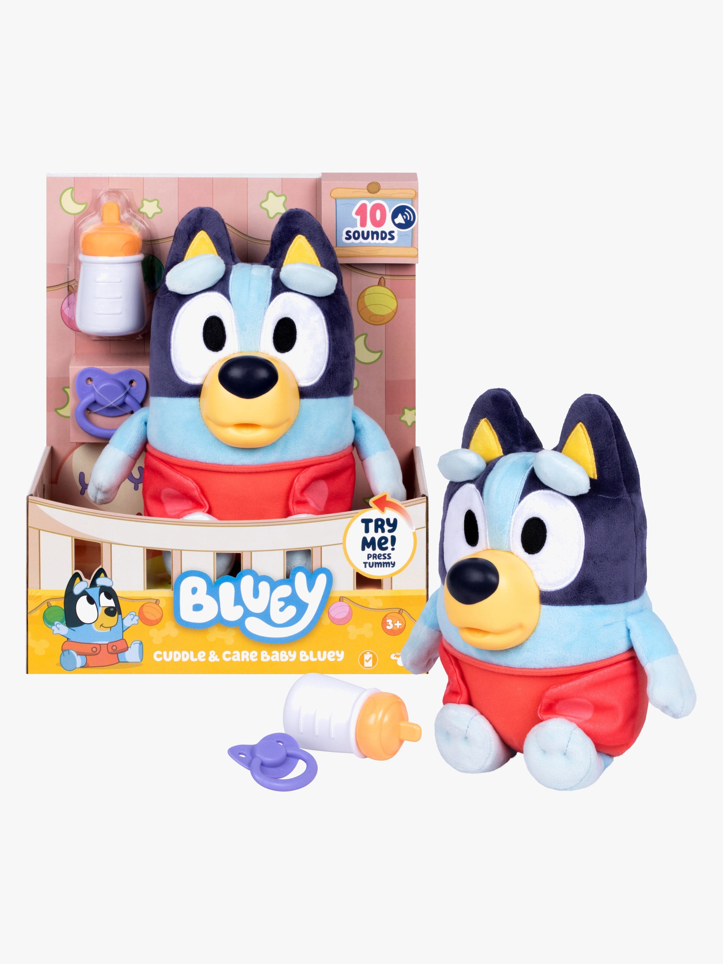 Bluey Cuddle & Care Pehmolelu Baby Bluey