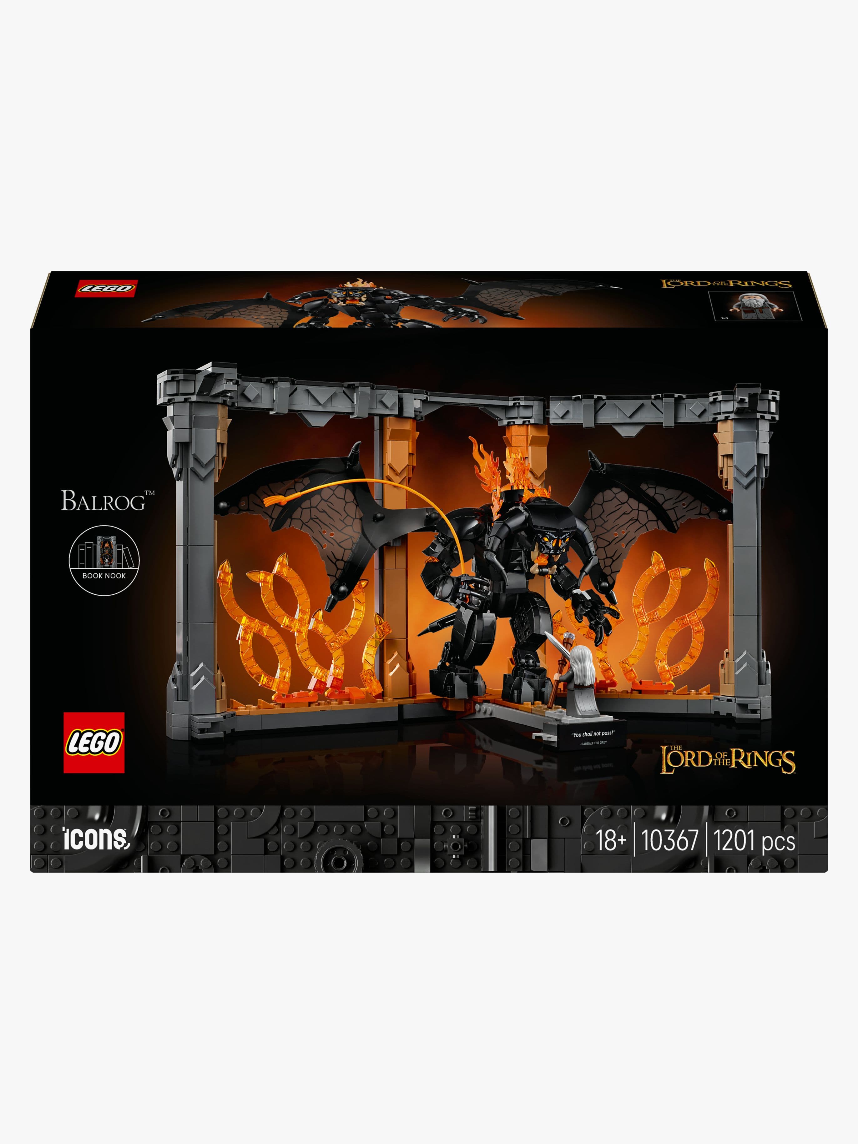 LEGO Icons 10367 Taru sormusten herrasta: Balrogin kirjaminimaailma