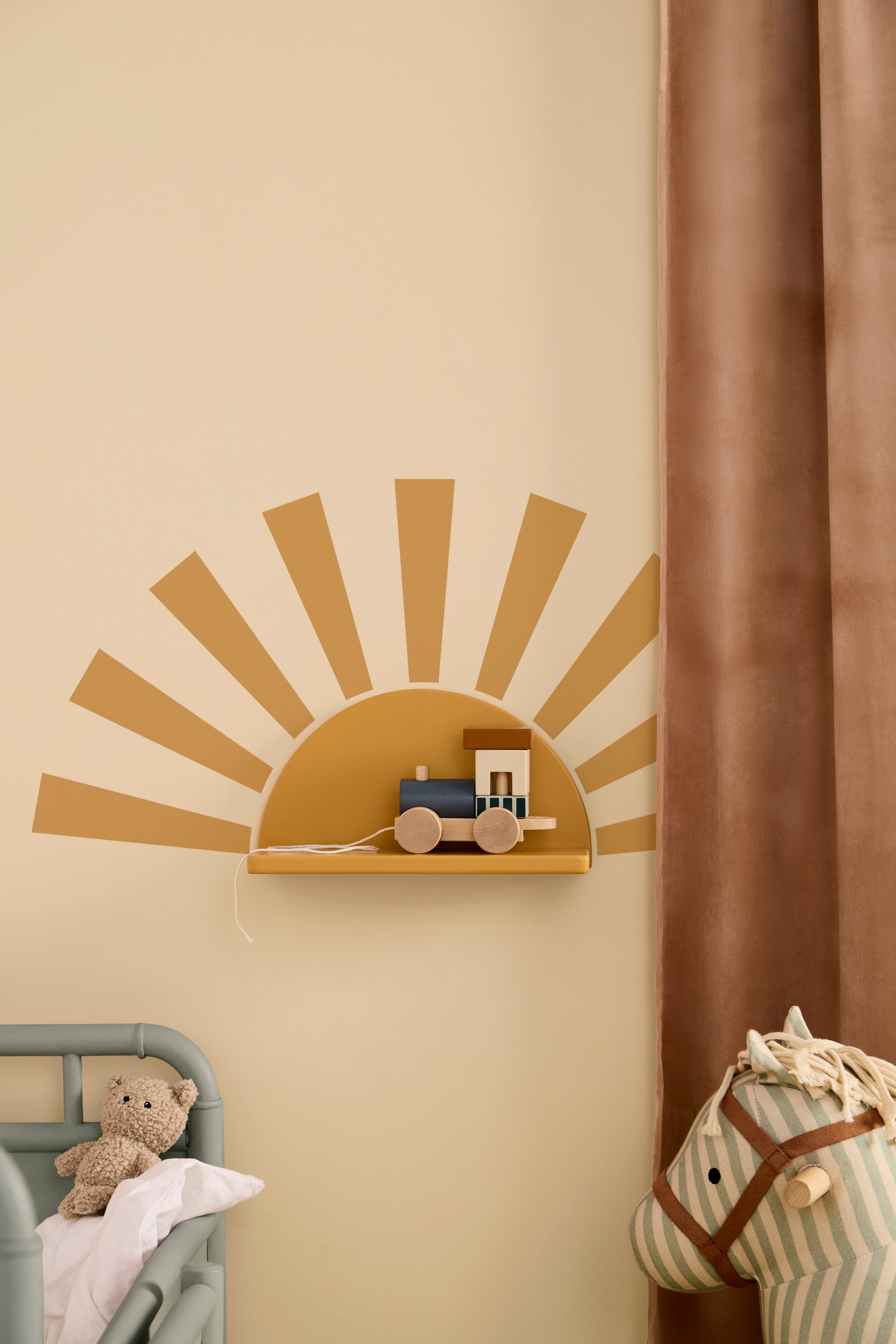 Kid"'s Concept STAR Hylly Ympyrä + Tarra, Sinapinkeltainen