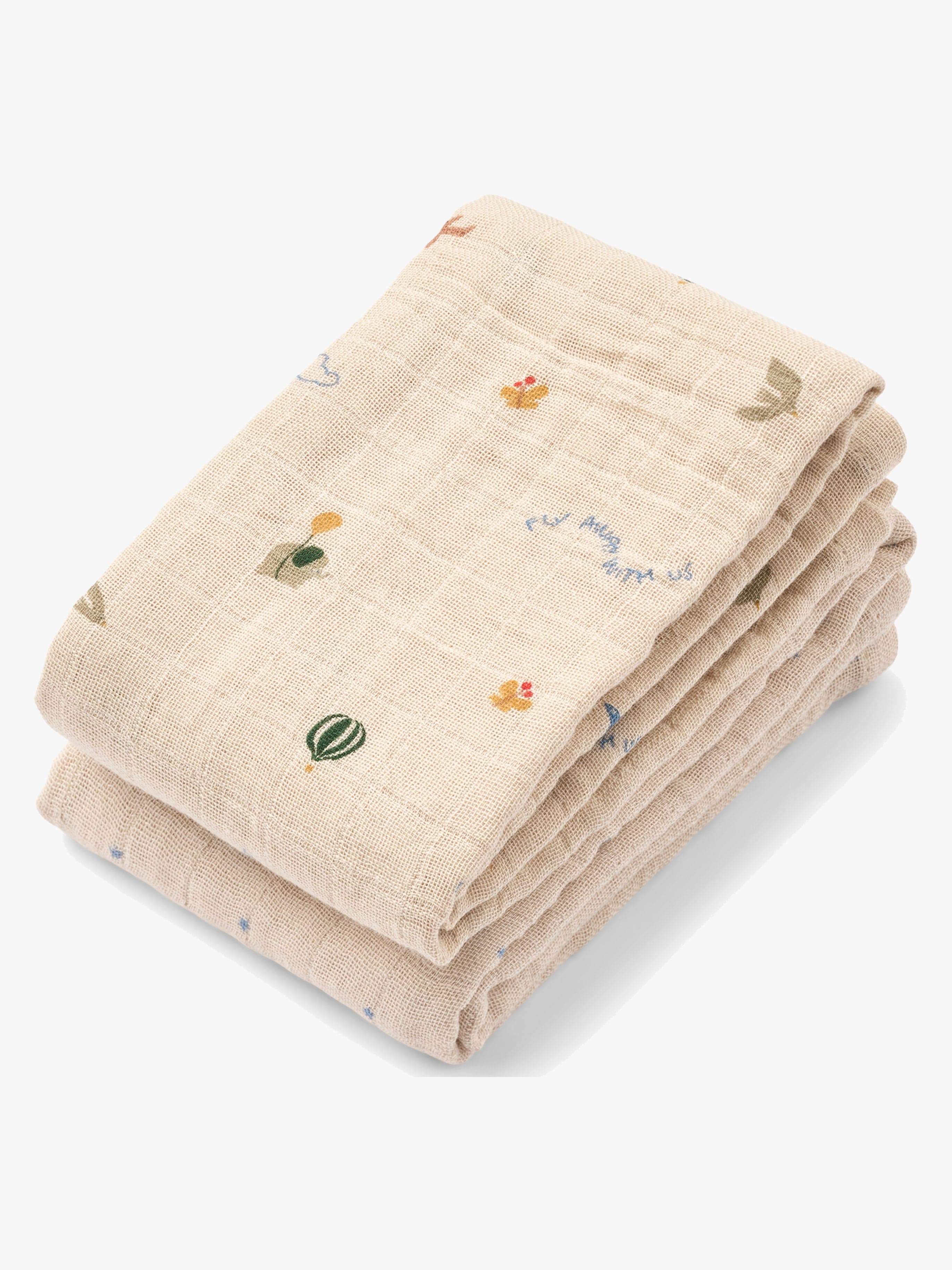 LIEWOOD Lewis Musliiniviltti 2-pack, Star/Flying Mix