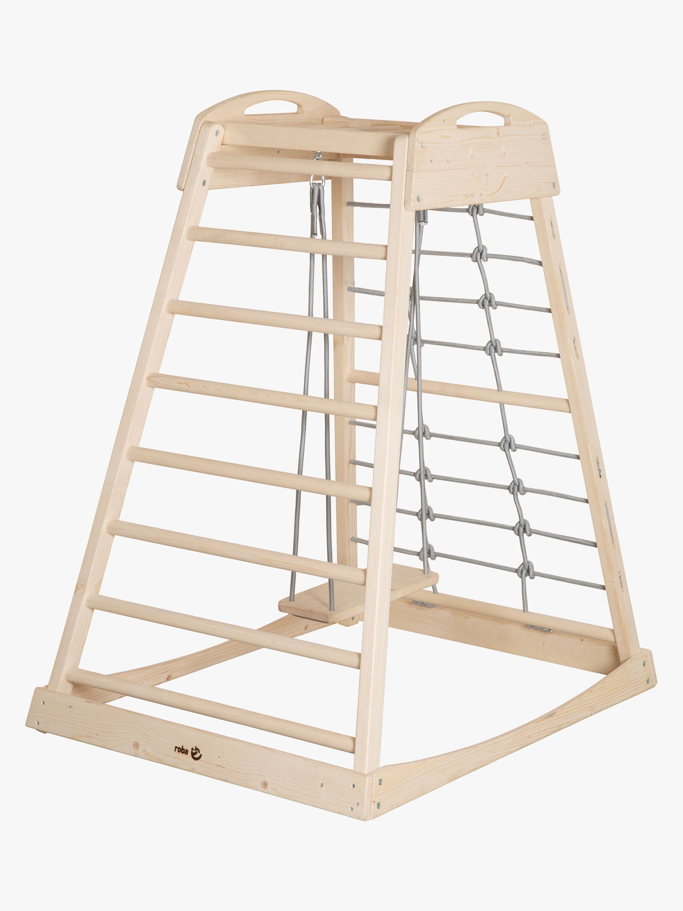 Roba Montessori Leikkiteline Sisäkäyttöön + Keinu, Natural/Grey