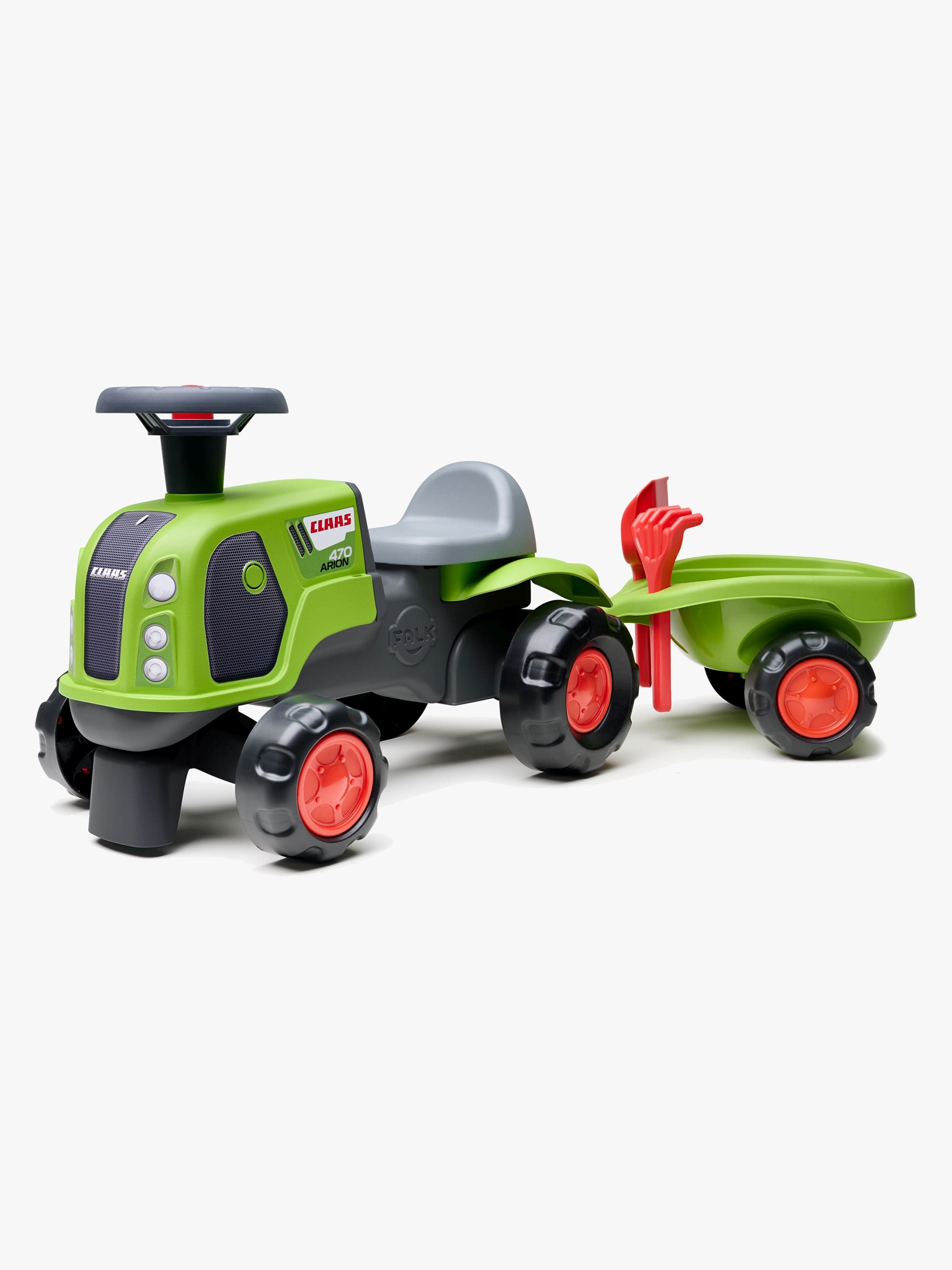 Falk Potkuauto Traktori Claas + Perävaunu & Lisätarvike