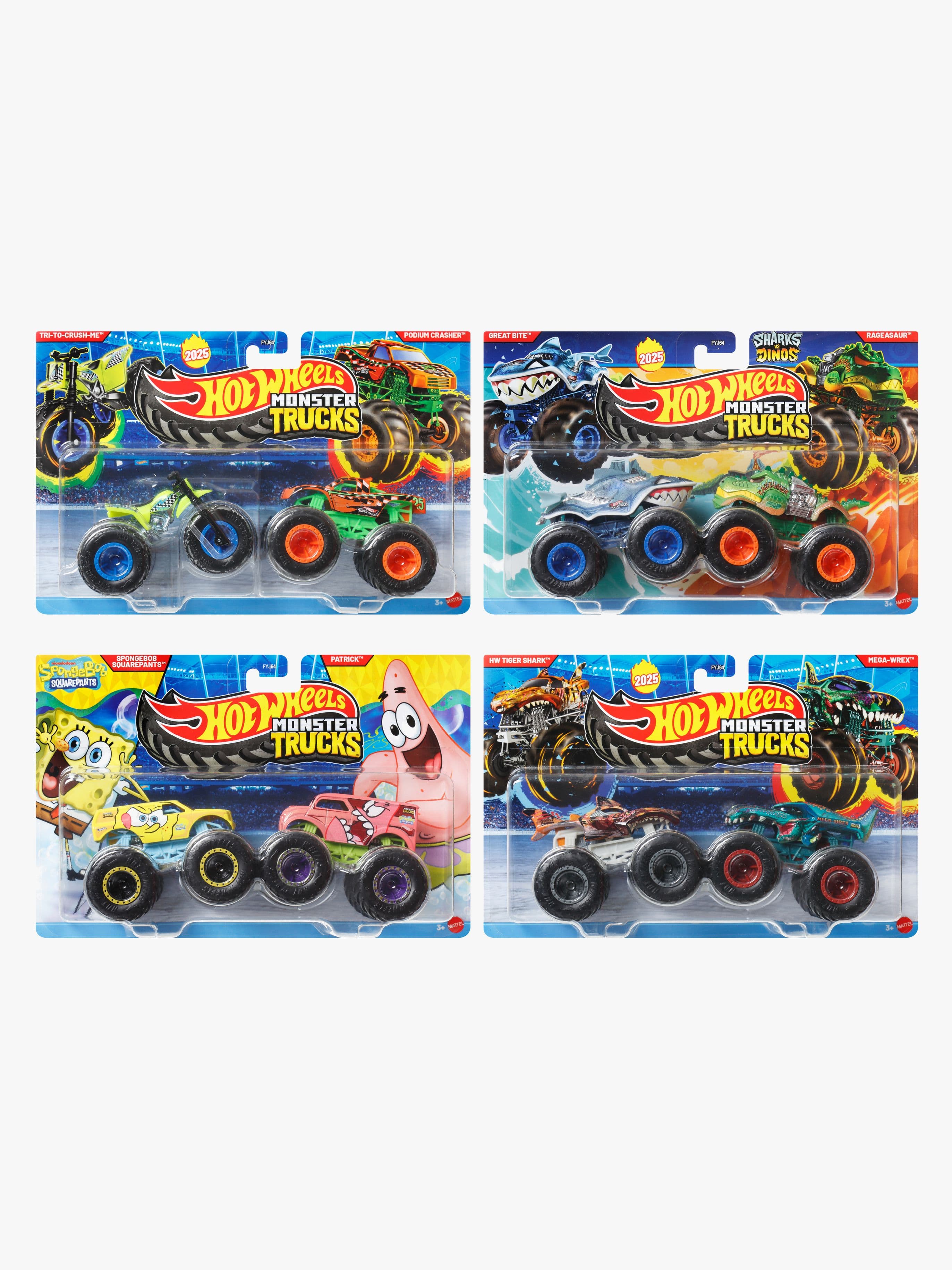 Hot Wheels Monster Truckit 1:64 2-pack Lajiteltu