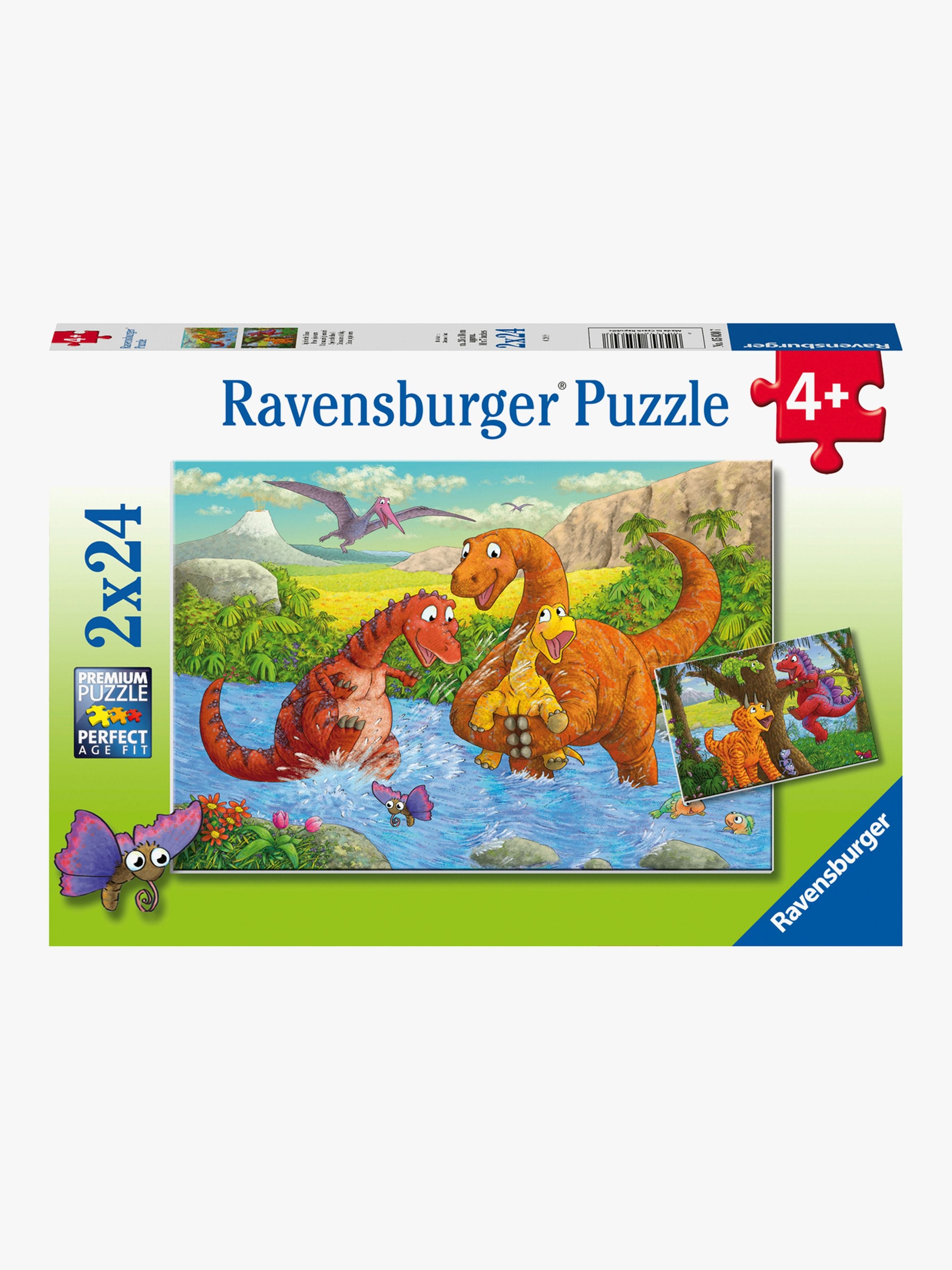 Ravensburger Palapeli Leikkivät Dinosaurukset 2x24