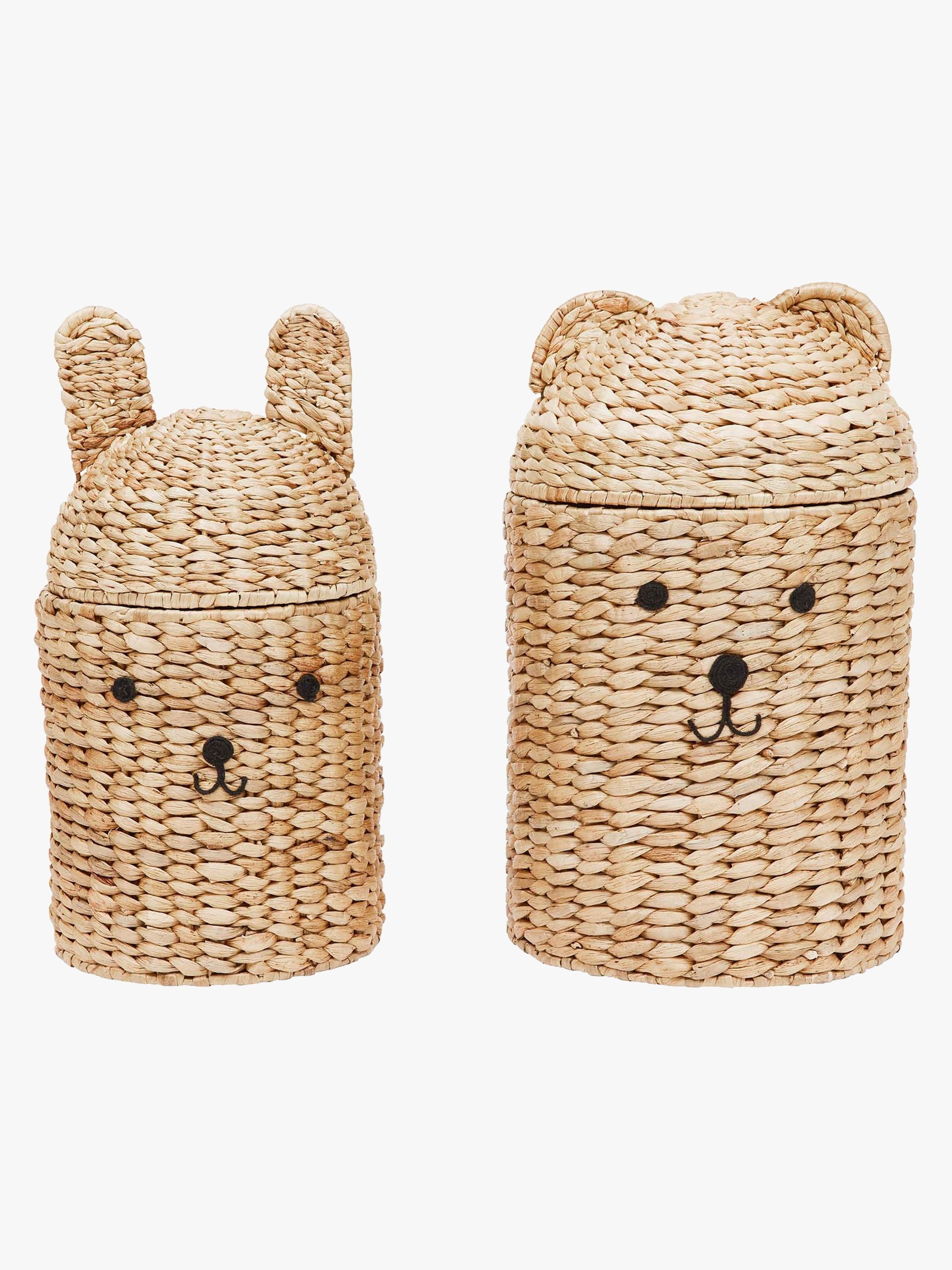 OYOY Bear & Rabbit Säilytyskori 2-pack, Nature