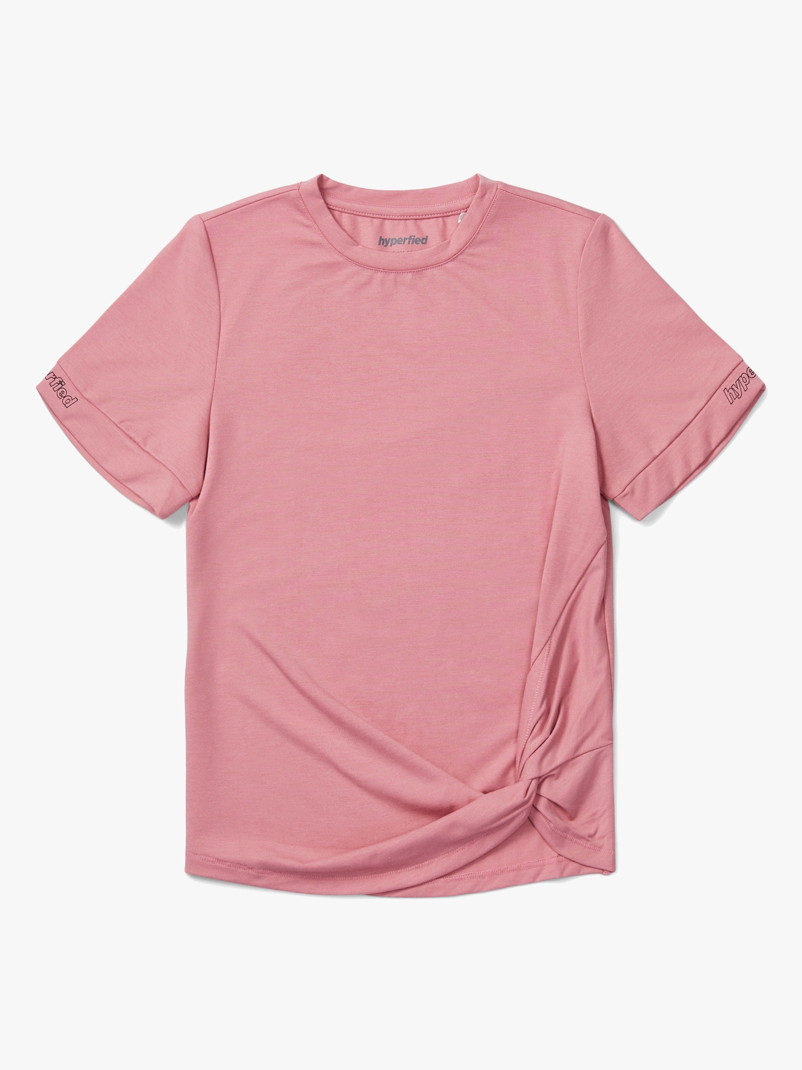 Hyperfied Jersey Knot Logo Top, Blush 146-152