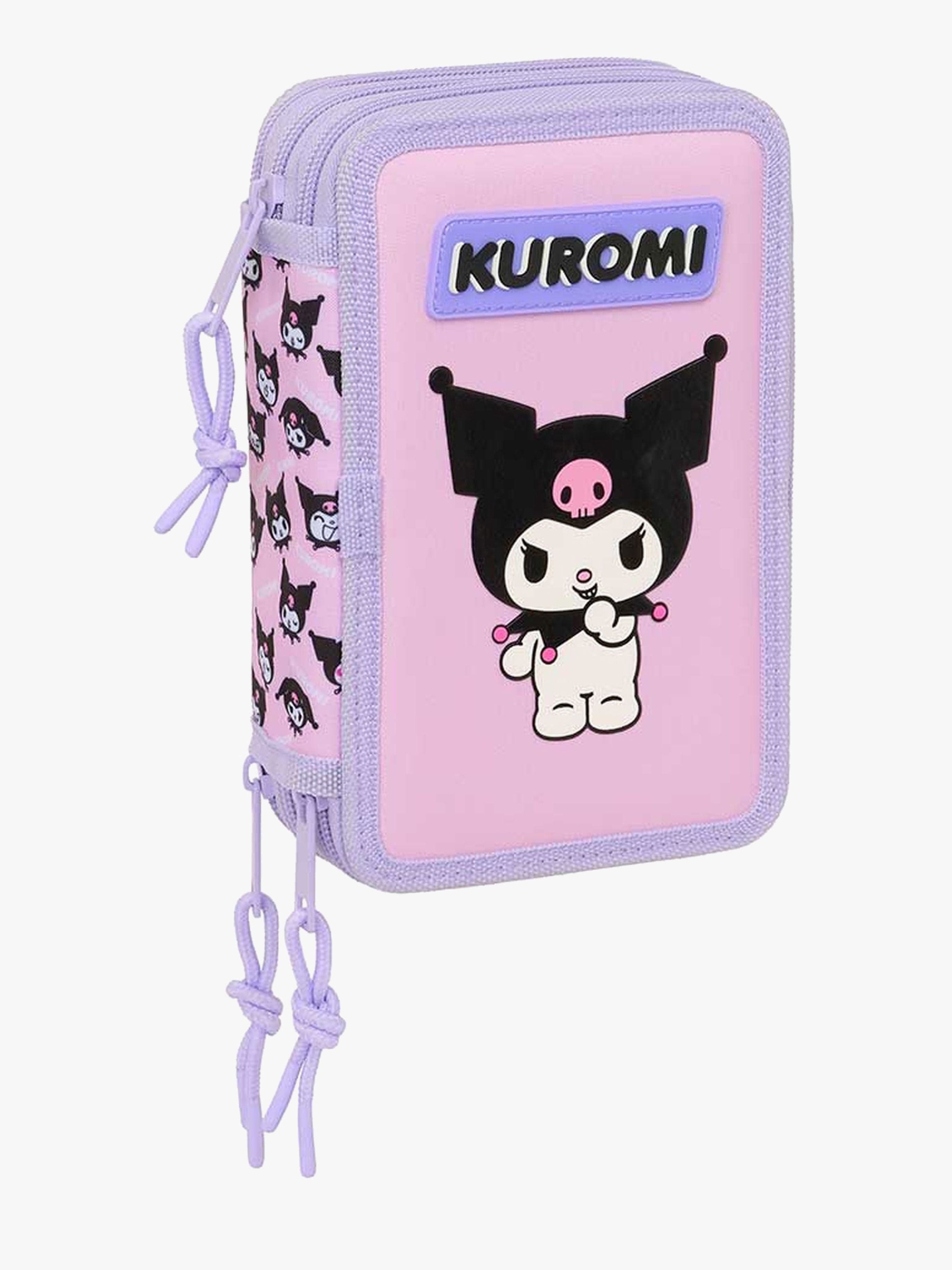 Hello Kitty Kuromi Täytetty Kolmilokeroinen Penaali 37 Osaa, Violetti/Pinkki