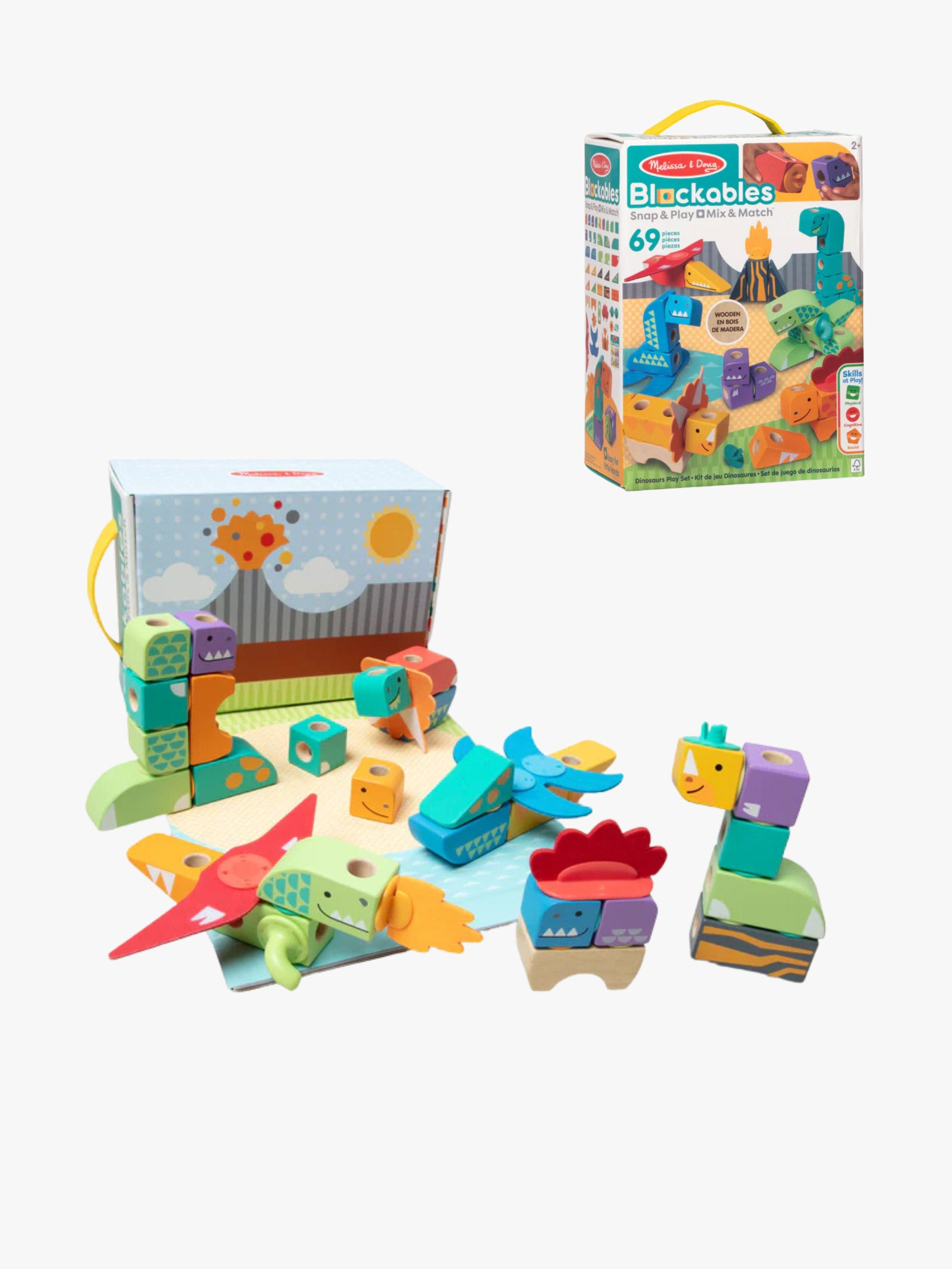 Melissa & Doug Blockables Rakennussarja Dinosaurukset 69 Osaa