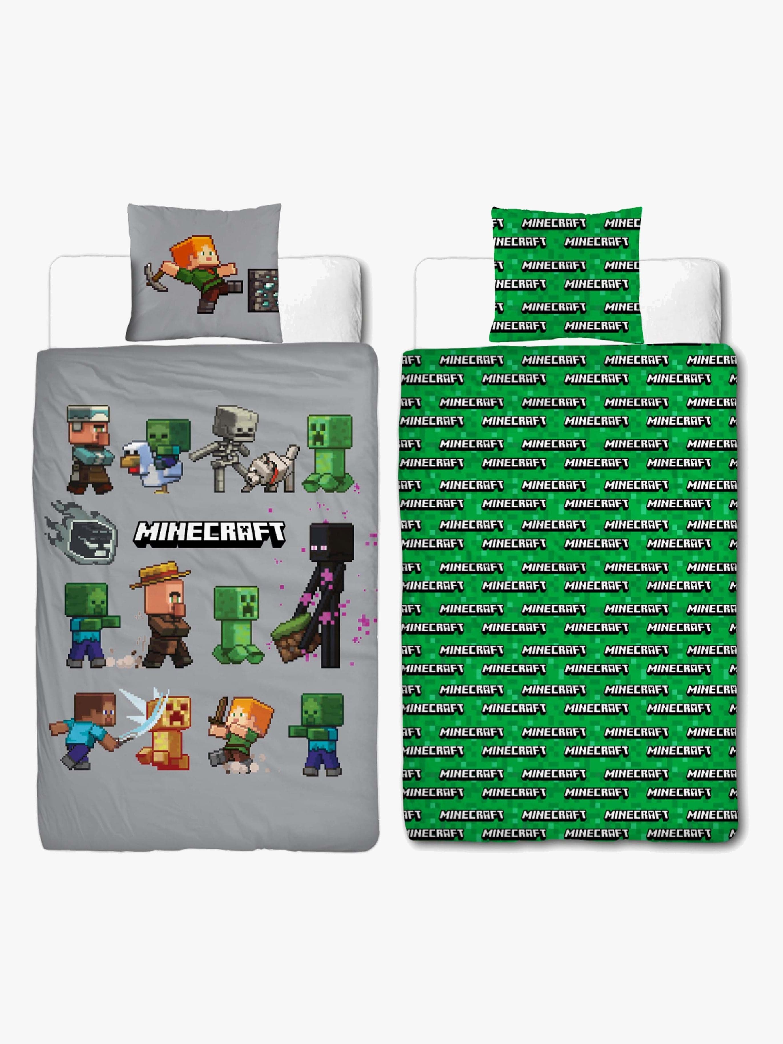 Minecraft Pussilakanasetti 140 x 200, Vihreä