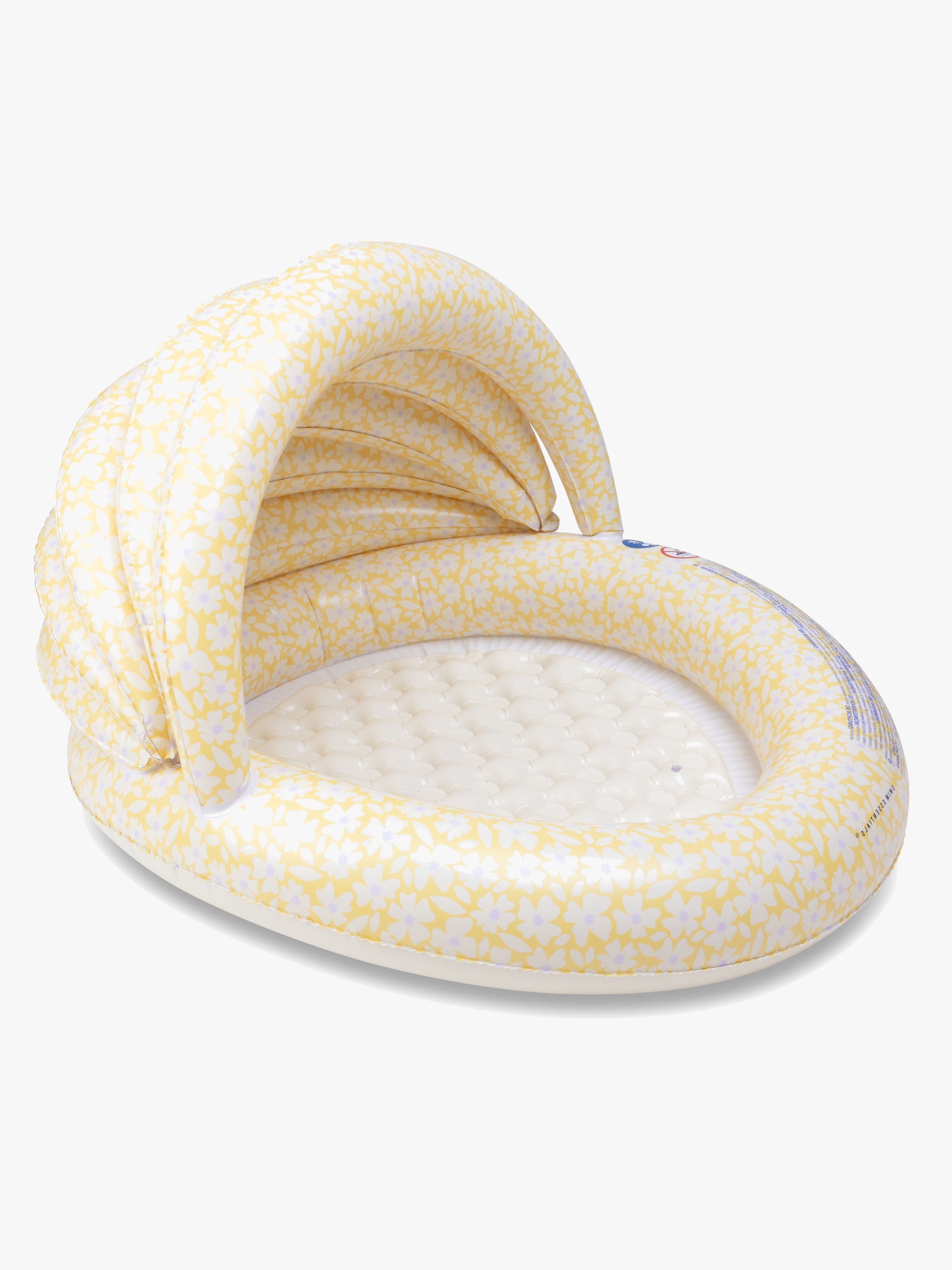 Swim Essentials Lasten Uima-allas + Aurinkosuoja 100 cm, Florish Yellow