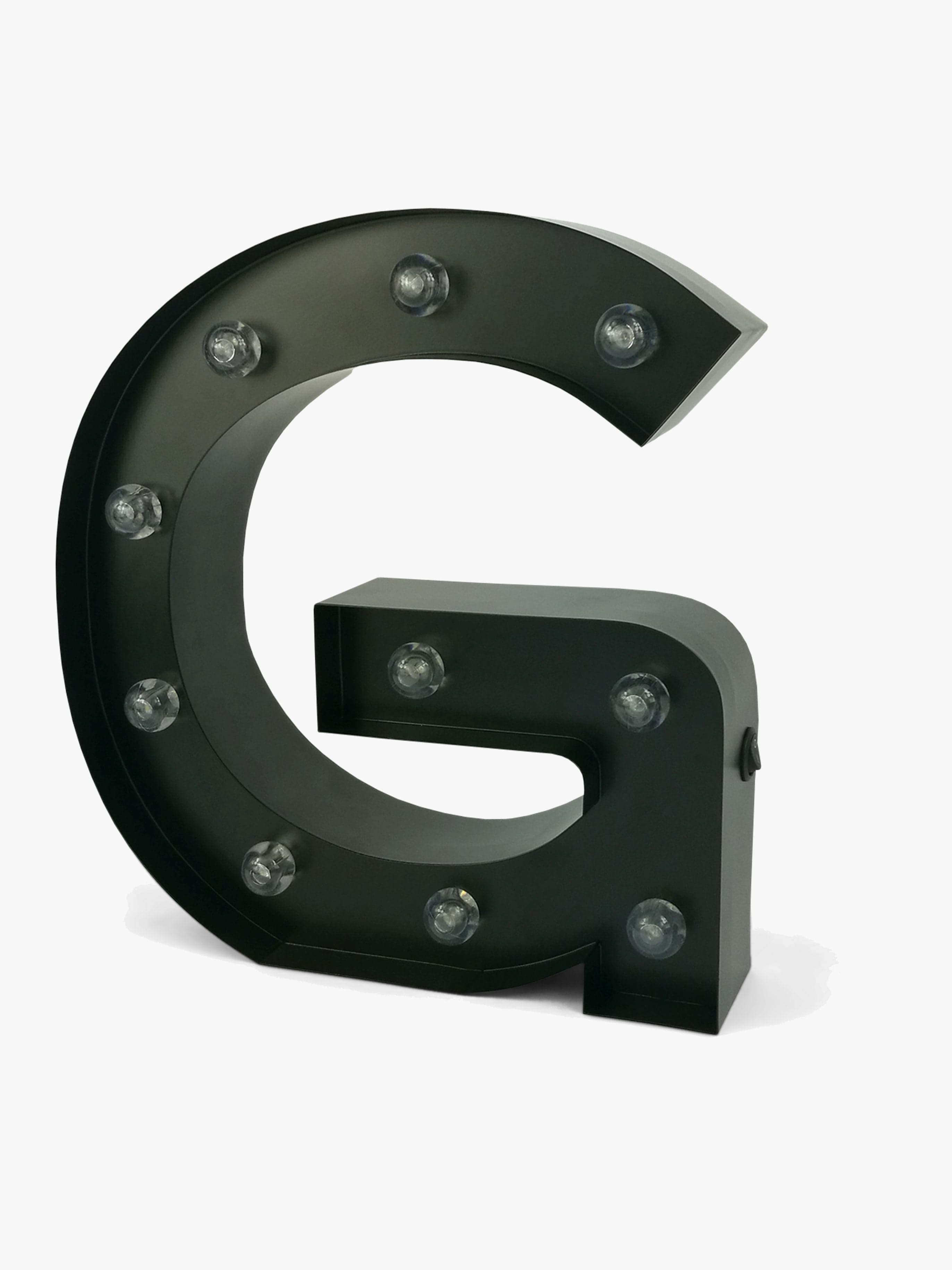 Minitude Kirjainvalaisin G, Musta