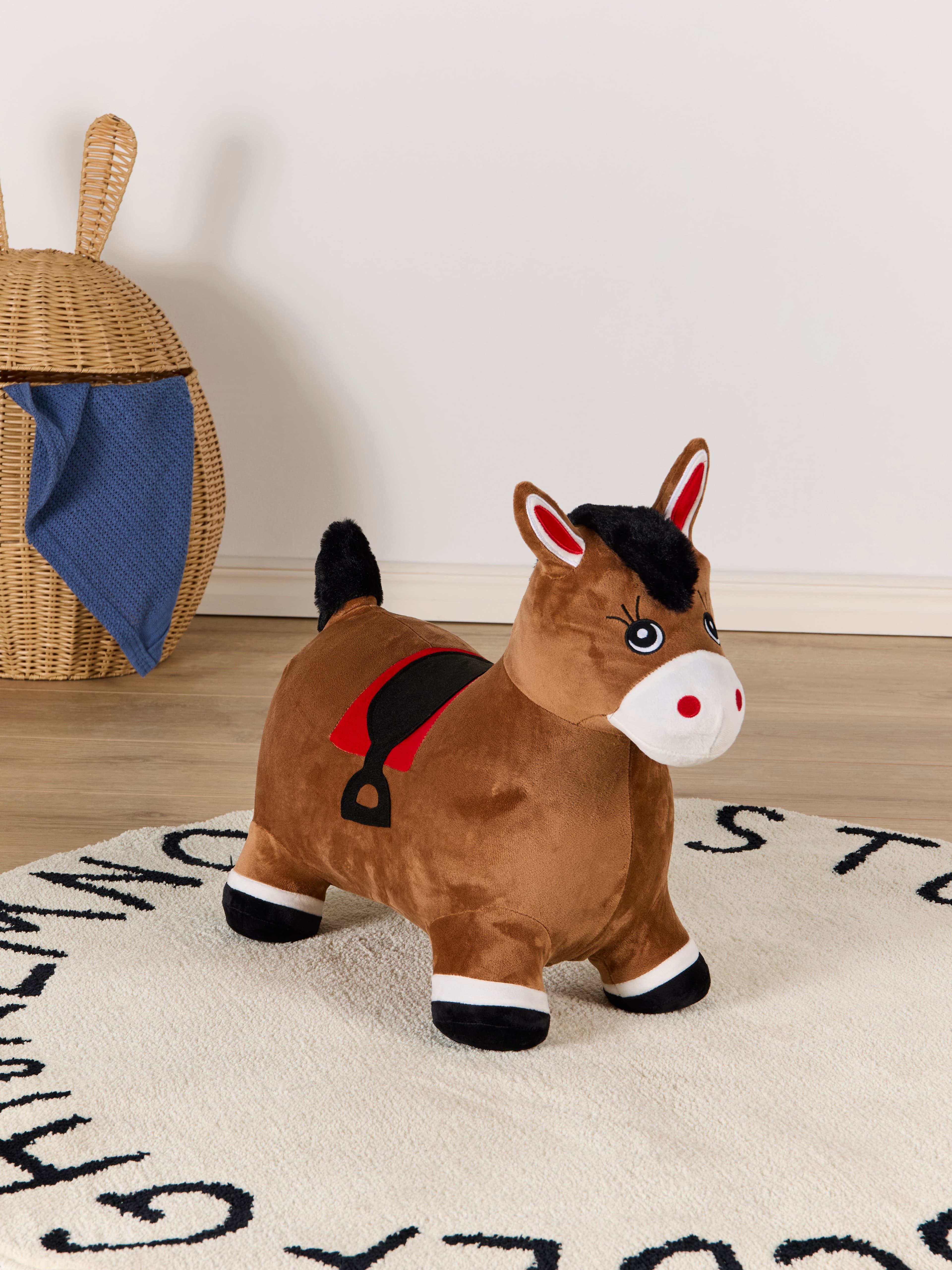 Cloudberry Castle Pomppueläin Hevonen + Plyysipäällinen, Ruskea