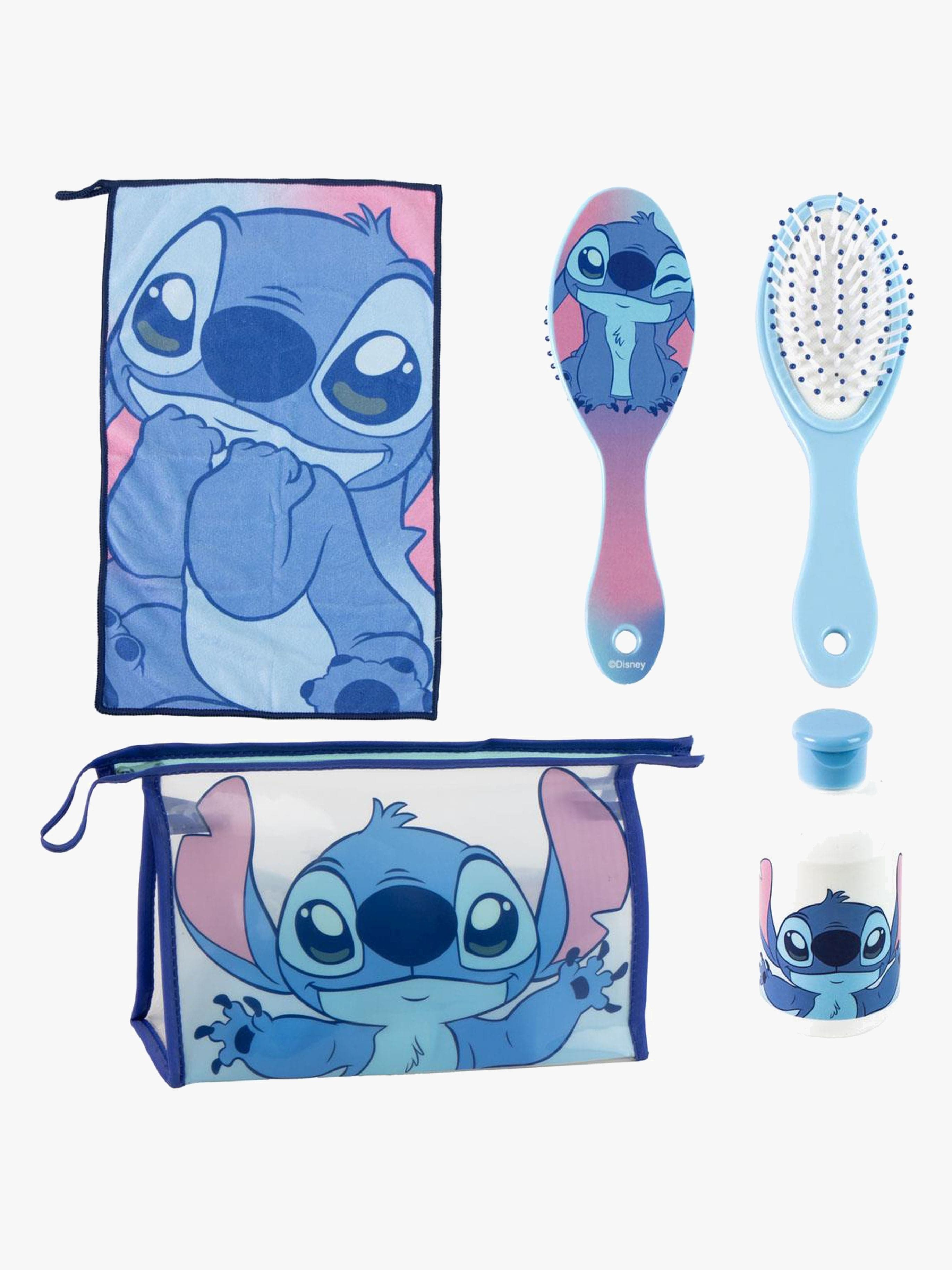 Disney Stitch Toilettilaukku + Pyyhe Hiusharja & Pullo